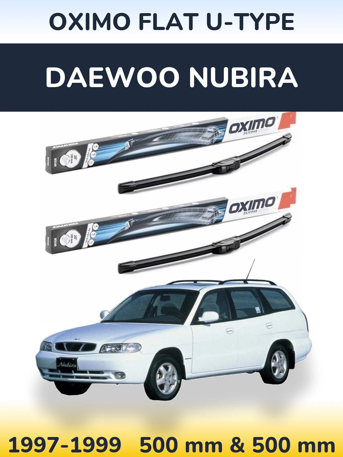 Ștergătoare Oximo Flat U-type pentru Daewoo Nubira