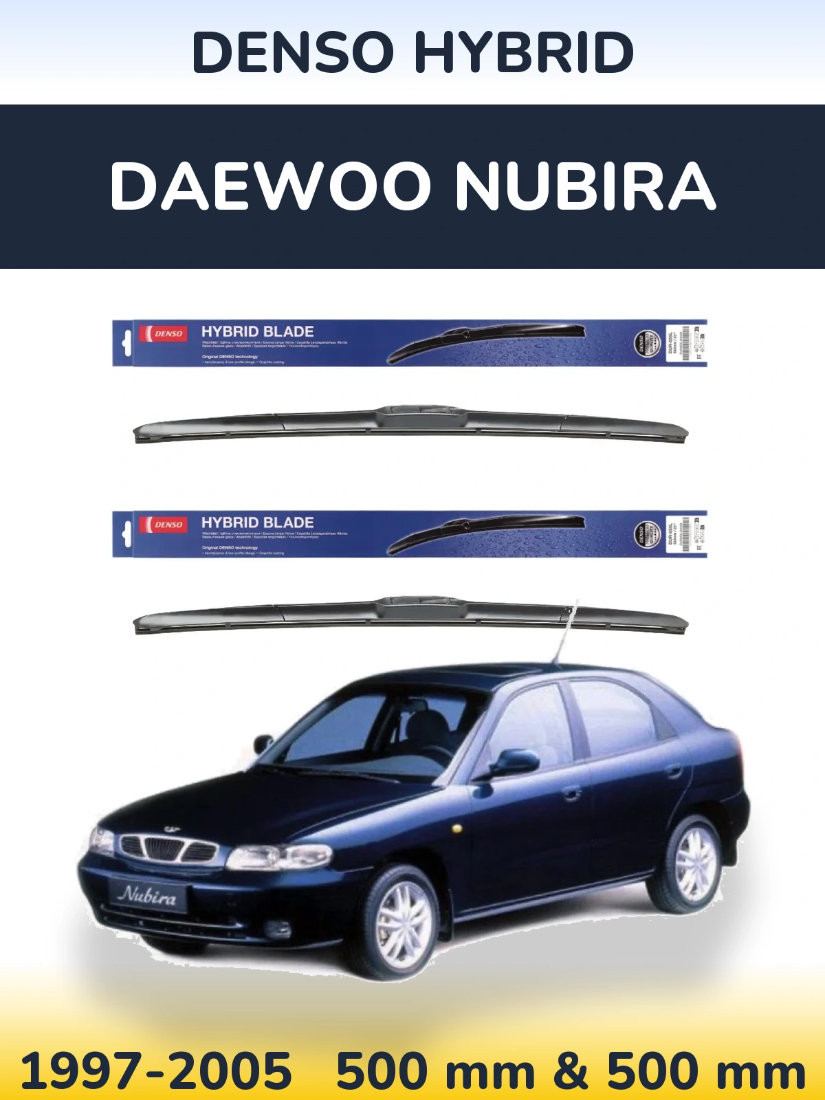 Ștergătoare Denso Hybrid pentru Daewoo Nubira