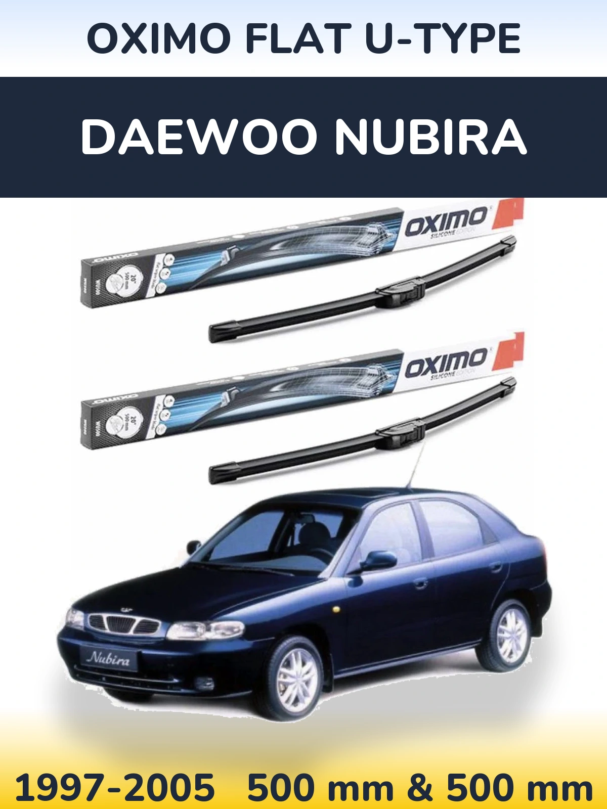 Ștergătoare Oximo Flat U-type pentru Daewoo Nubira