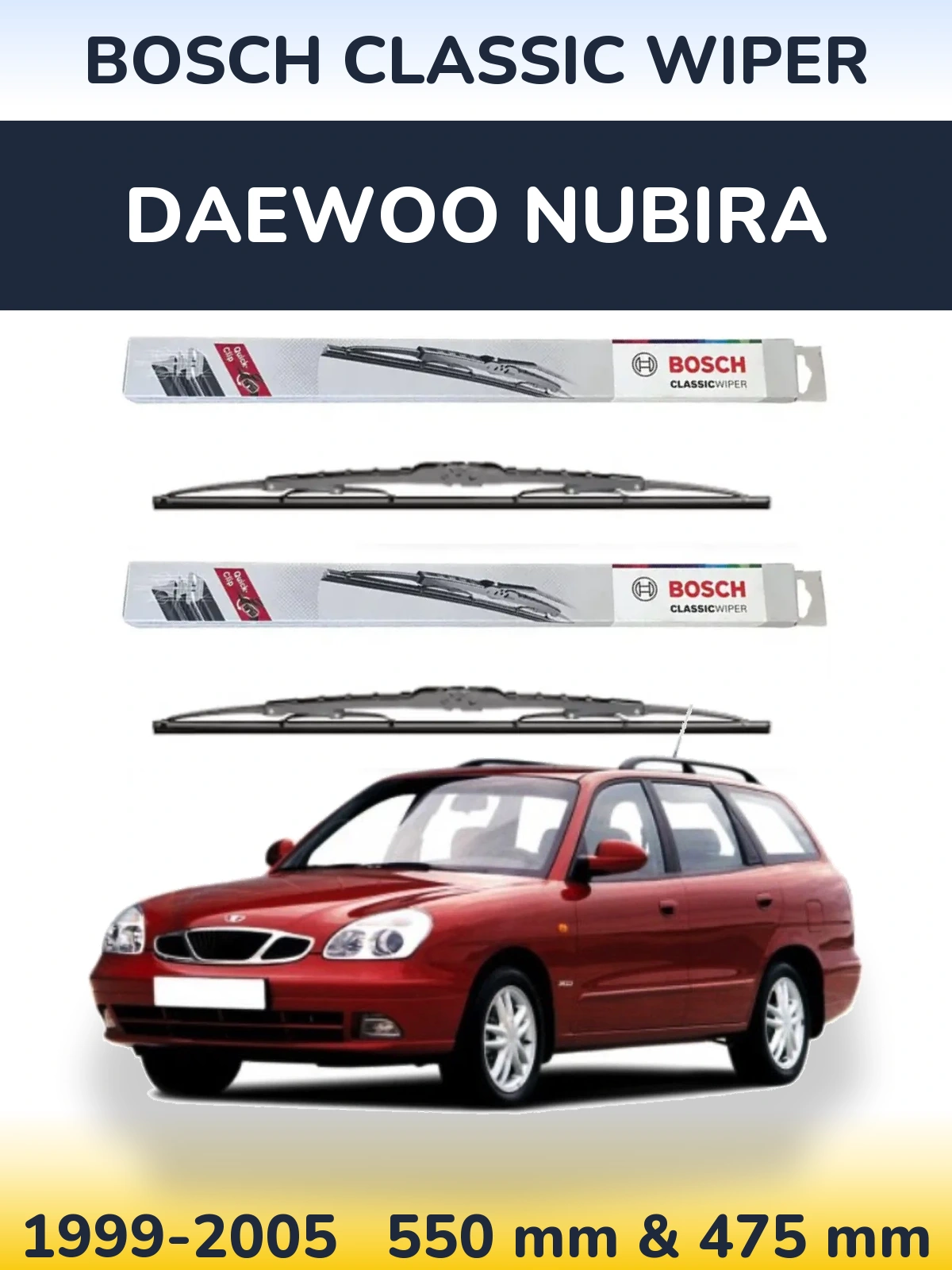 Ștergătoare BOSCH Classic Wiper pentru Daewoo Nubira