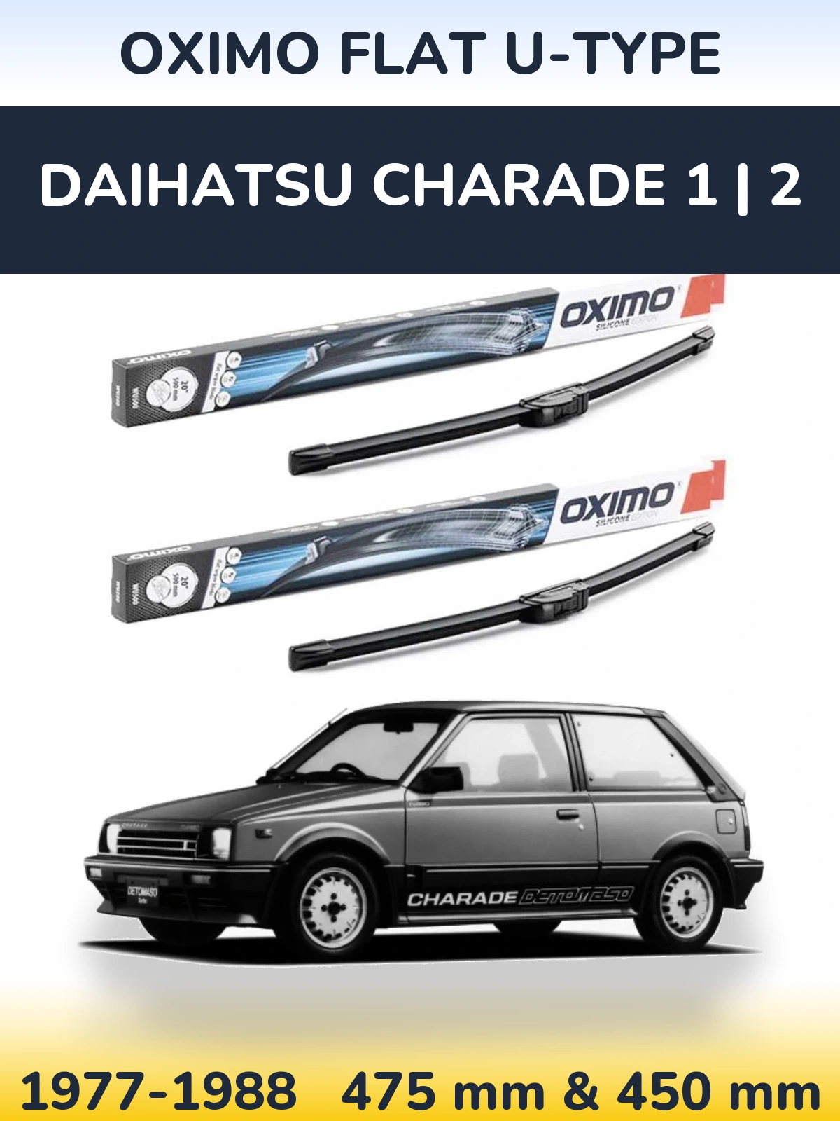 Ștergătoare Oximo Flat U-type pentru Daihatsu Charade 1 | 2