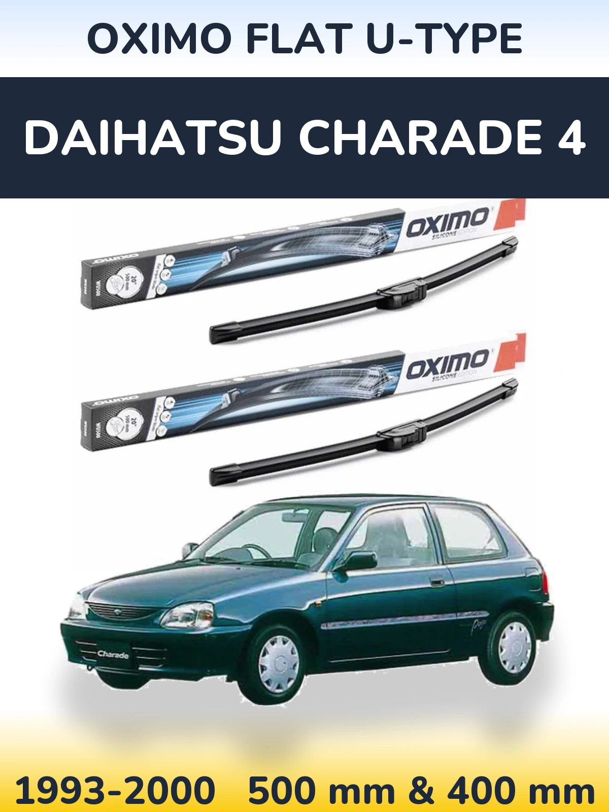 Ștergătoare Oximo Flat U-type pentru Daihatsu Charade 4