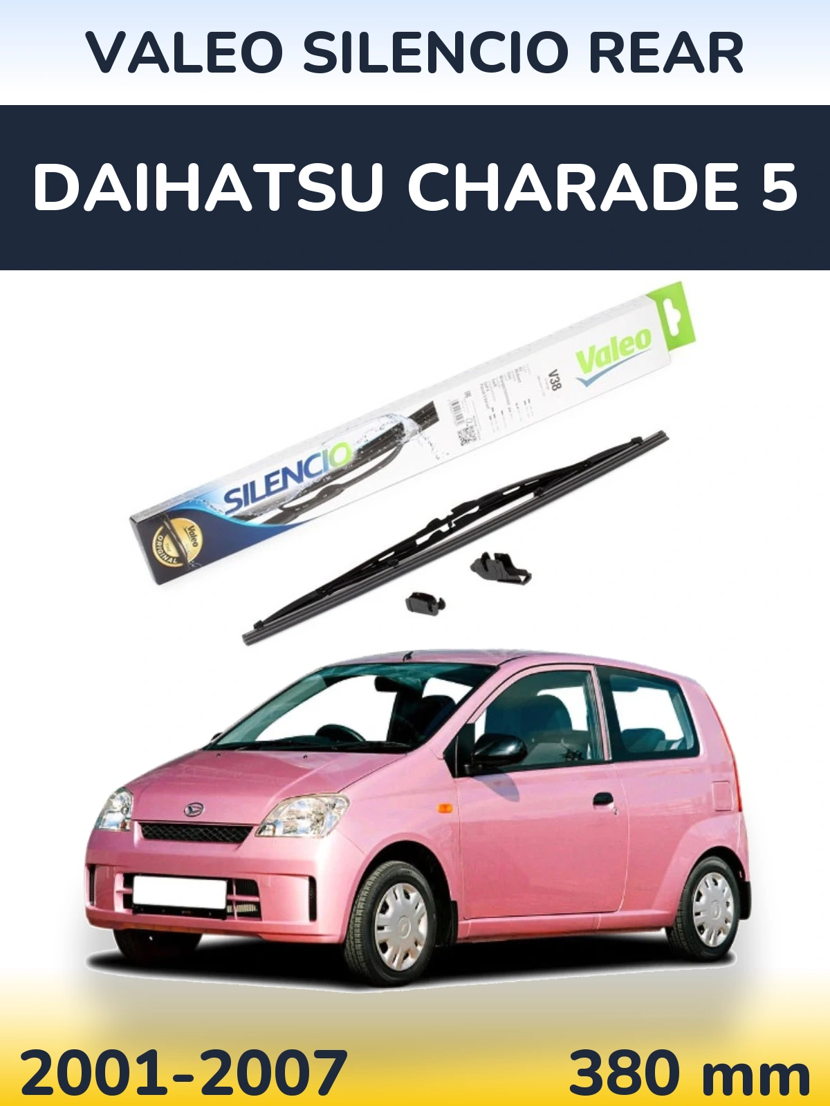 Задня щітка Valeo Silencio Rear 380 мм для Daihatsu Charade 5 2001-2007