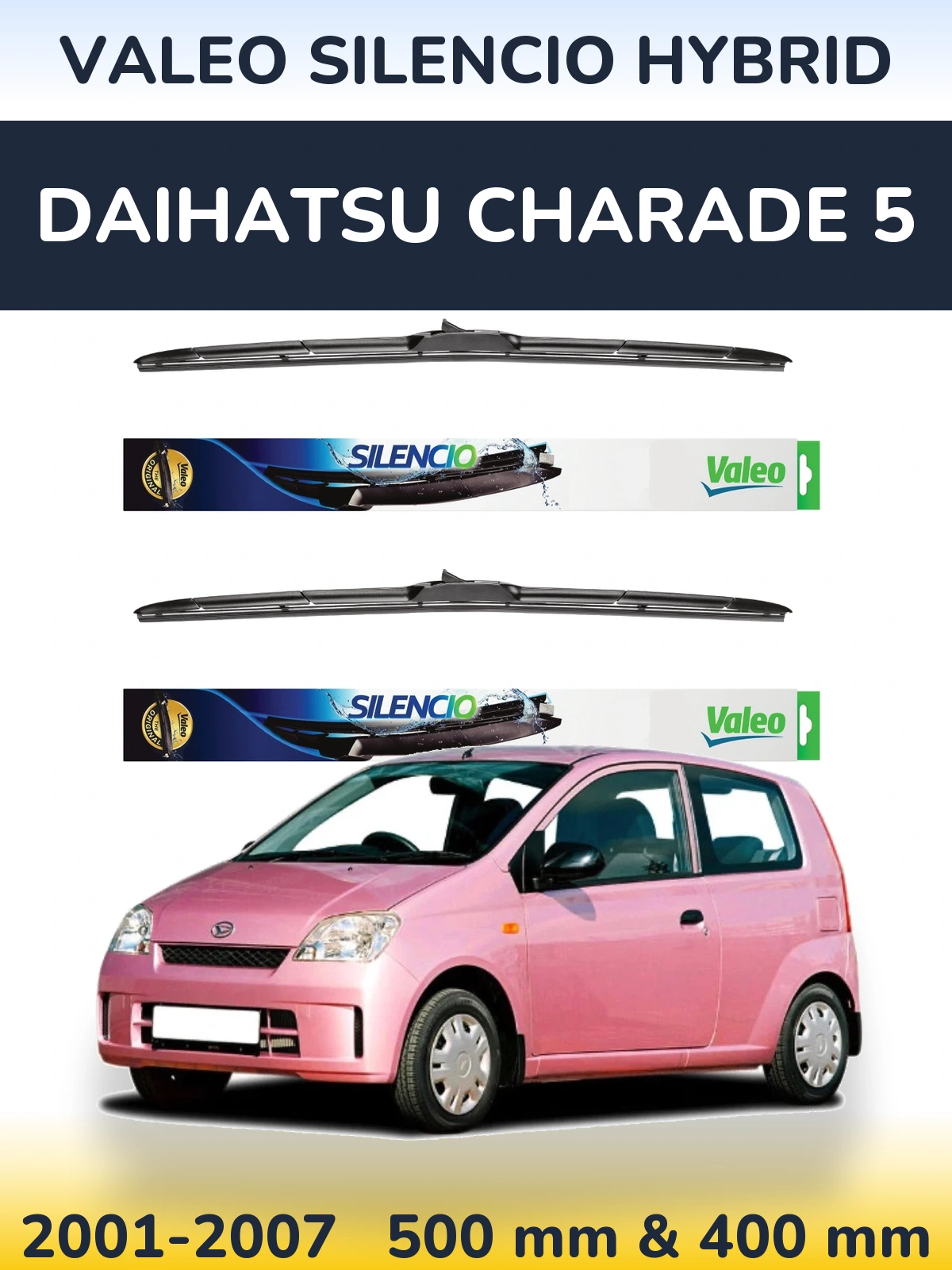 Ștergătoare Valeo Silencio Hybrid pentru Daihatsu Charade 5