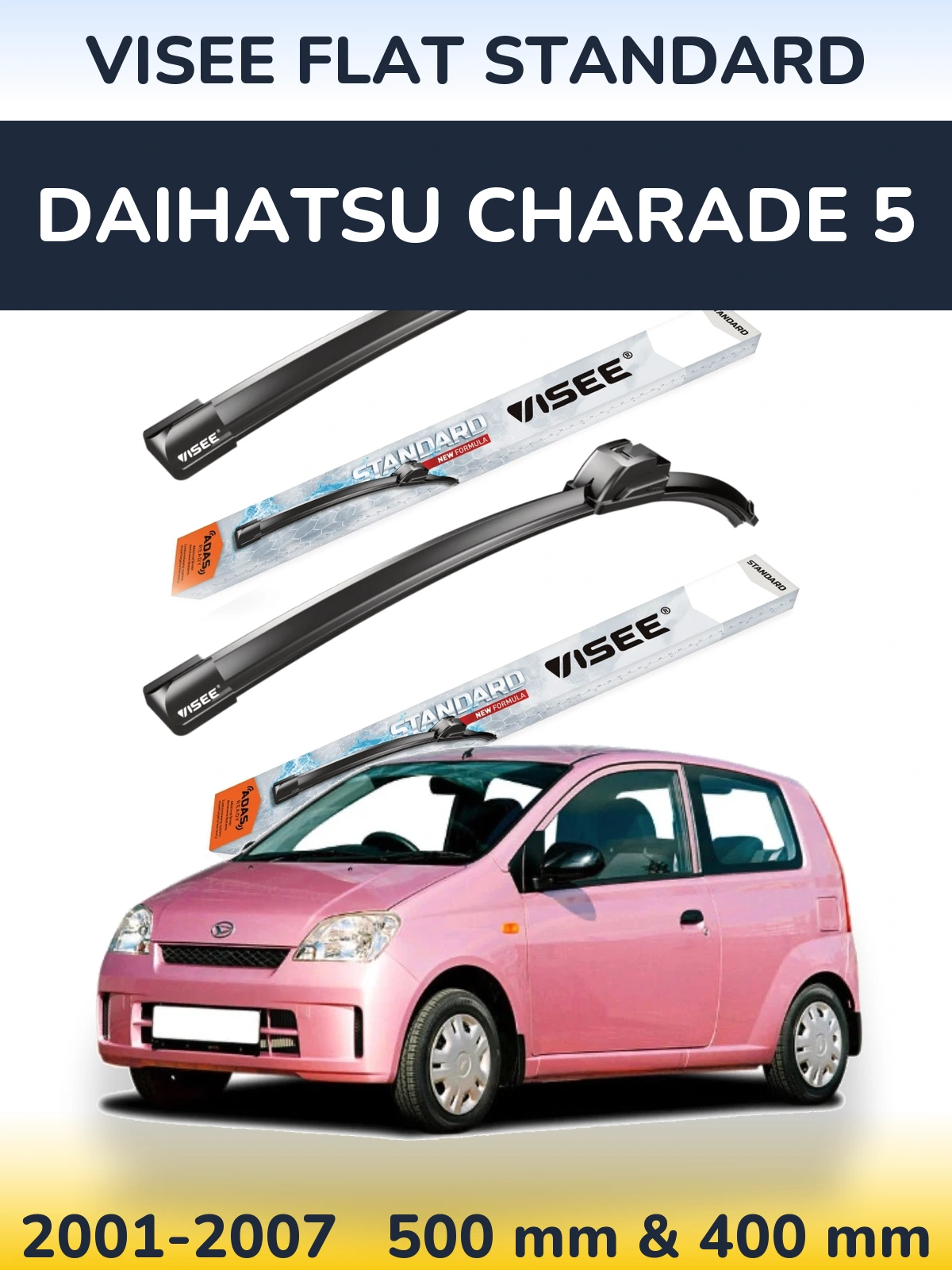 Ștergătoare VISEE FLAT STANDARD pentru Daihatsu Charade 5
