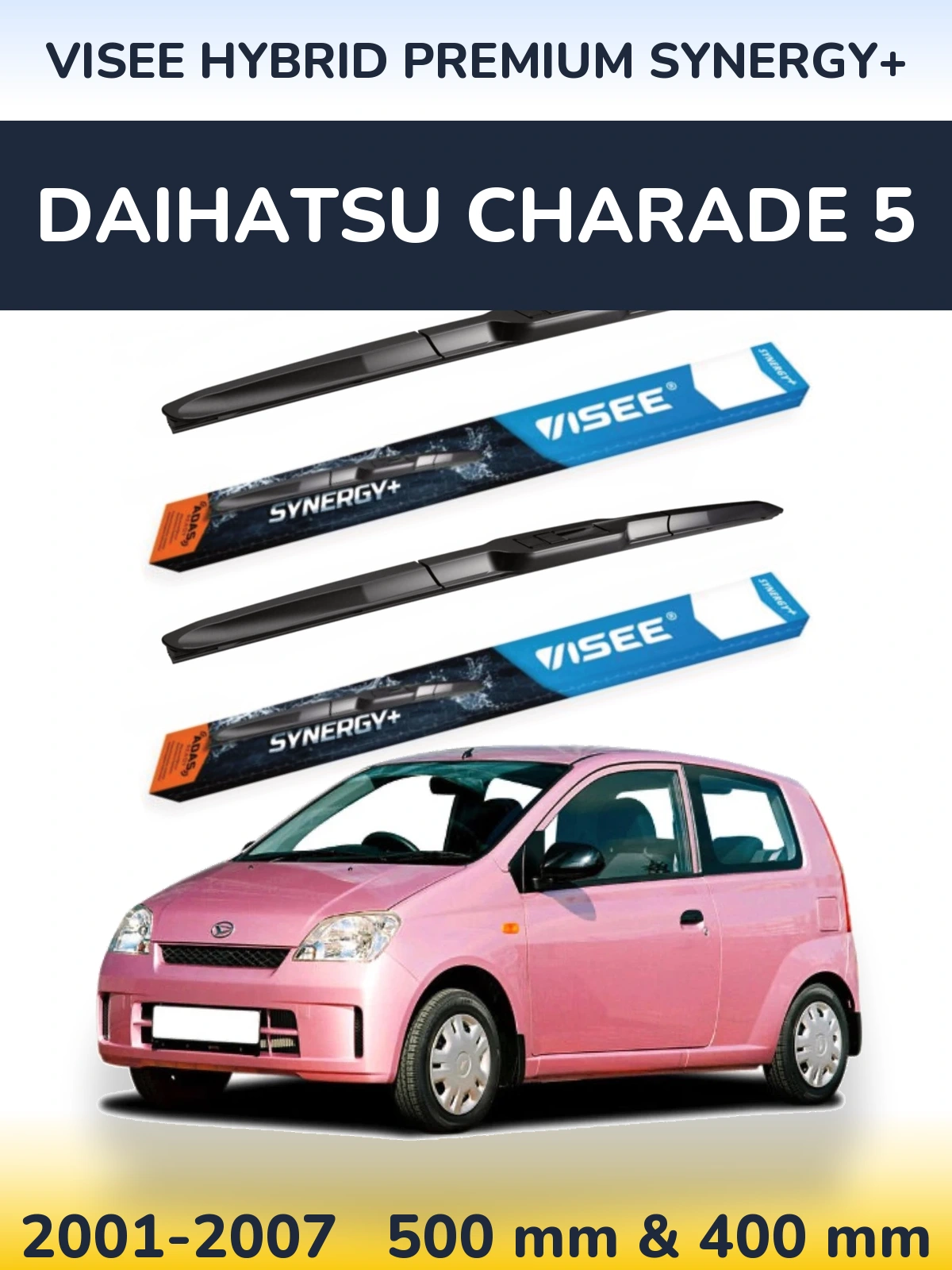 Ștergătoare VISEE HYBRID PREMIUM SYNERGY+ pentru Daihatsu Charade 5