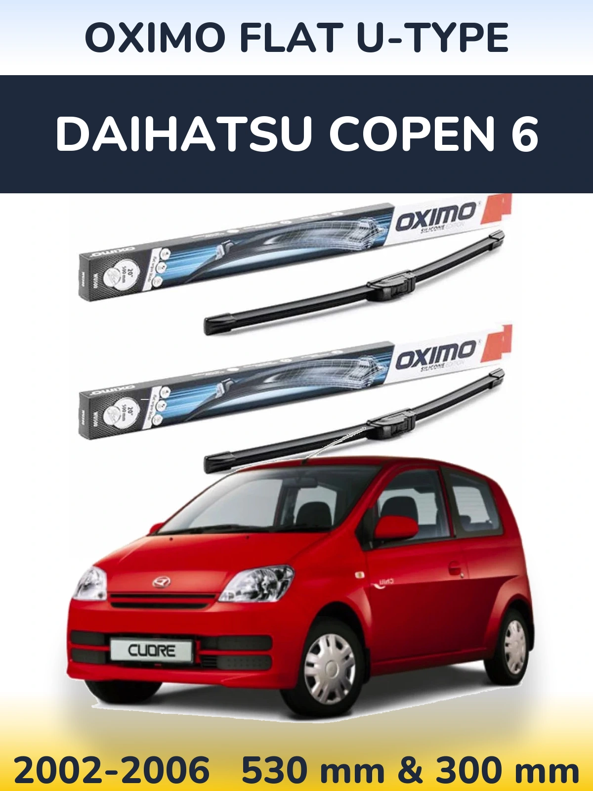 Ștergătoare Oximo Flat U-type pentru Daihatsu Copen 6