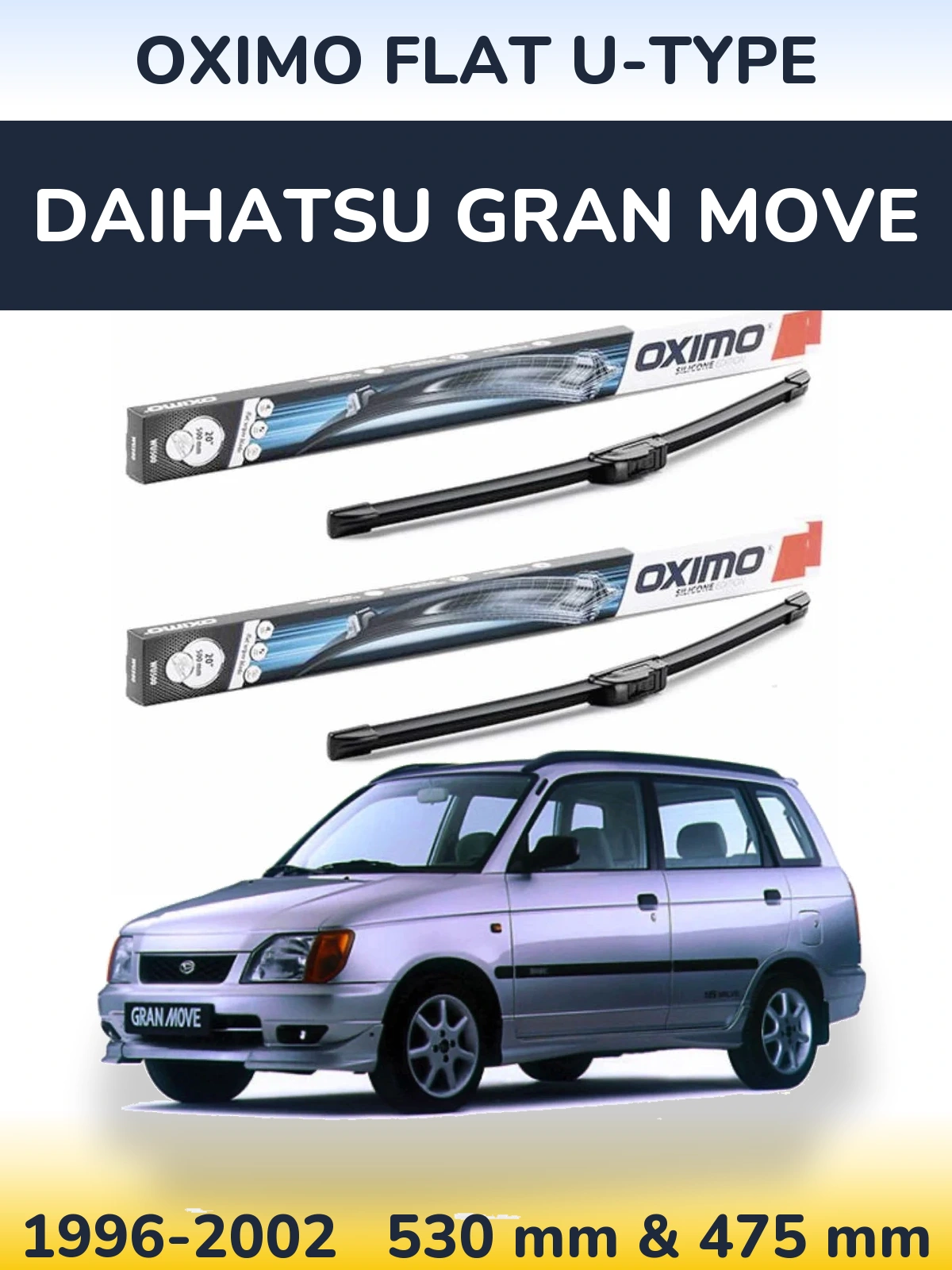 Ștergătoare Oximo Flat U-type pentru Daihatsu Gran Move