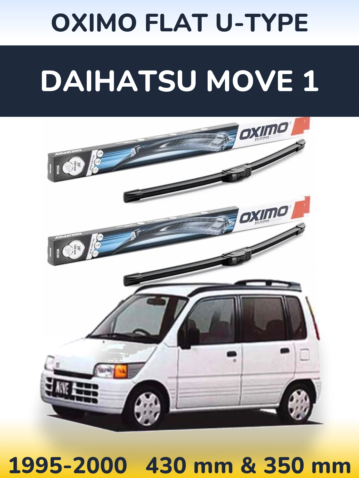 Ștergătoare Oximo Flat U-type pentru Daihatsu Move 1