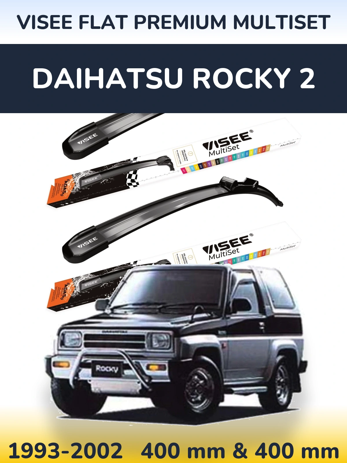 Ștergătoare VISEE FLAT PREMIUM MultiSet pentru Daihatsu Rocky 2