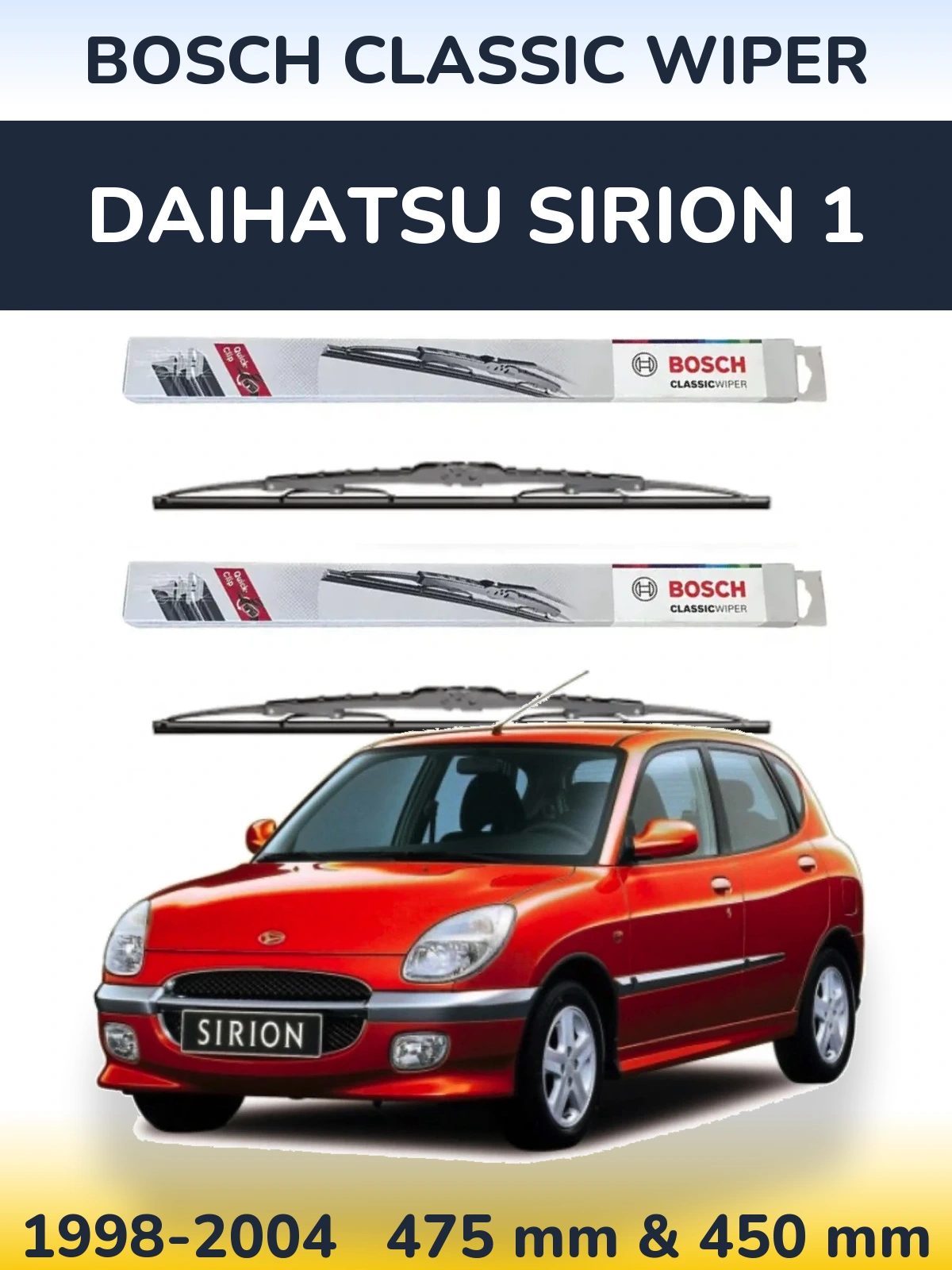 Ștergătoare BOSCH Classic Wiper pentru Daihatsu SIrion 1