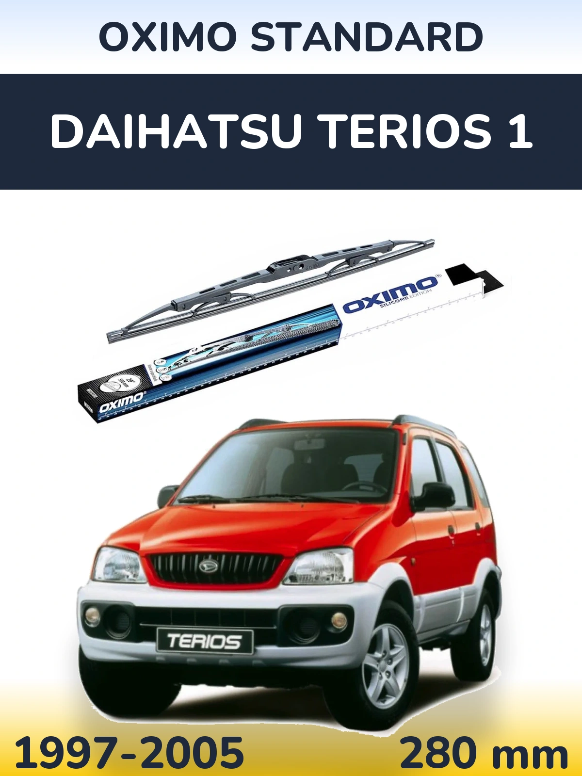 Задний дворник Oximo Standard 275 мм для Daihatsu Terios 1 1997-2005