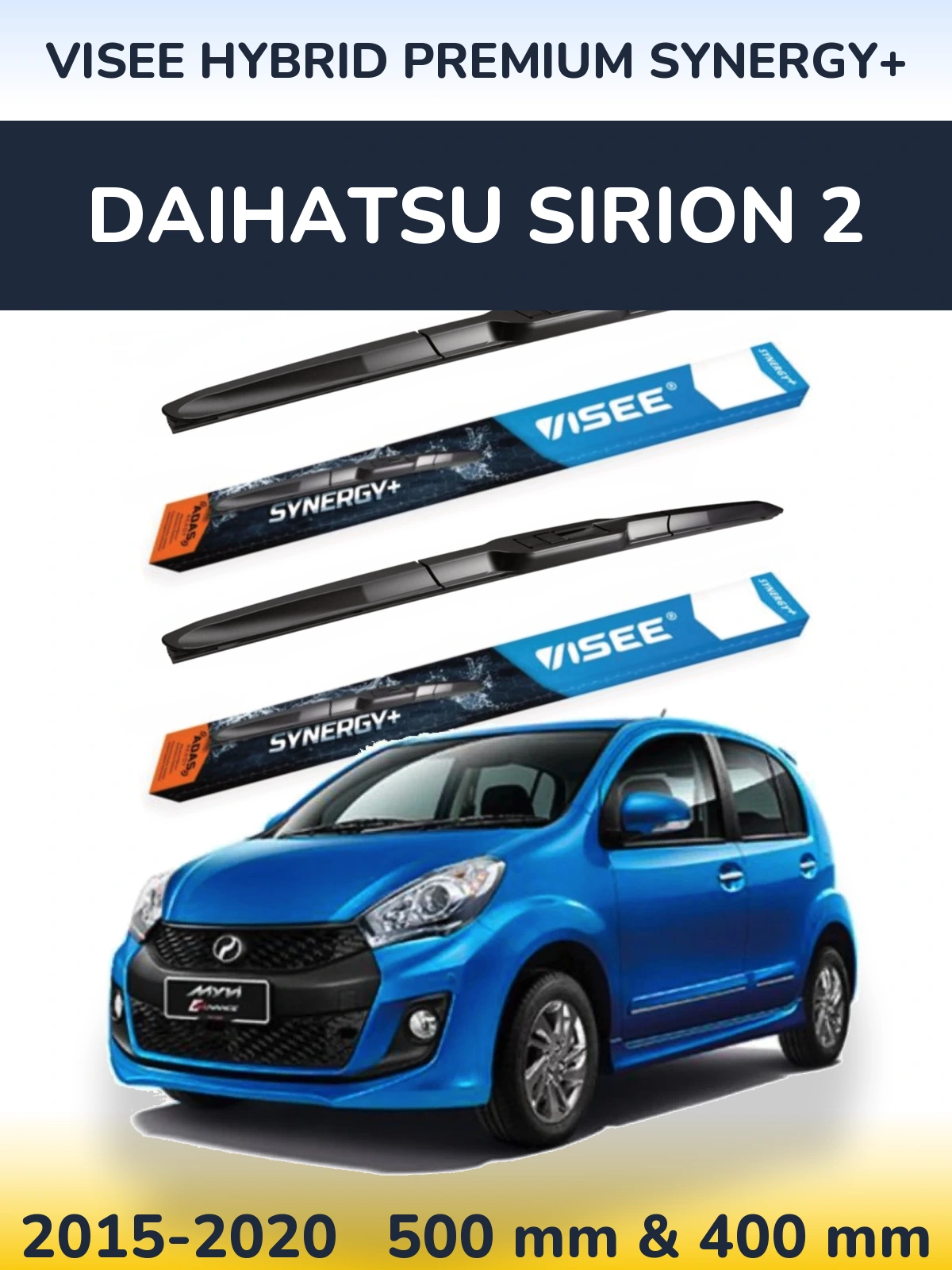 Ștergătoare VISEE HYBRID PREMIUM SYNERGY+ pentru Daihatsu SIrion 2
