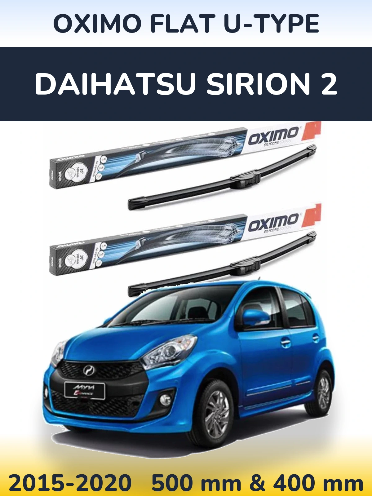 Ștergătoare Oximo Flat U-type pentru Daihatsu SIrion 2
