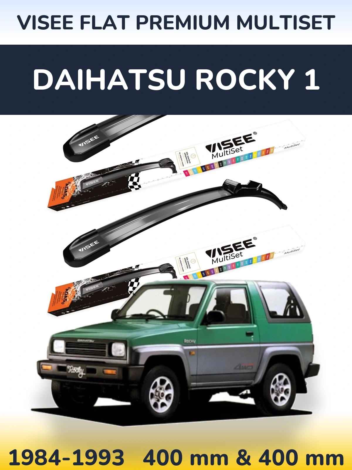 Ștergătoare VISEE FLAT PREMIUM MultiSet pentru Daihatsu Rocky 1