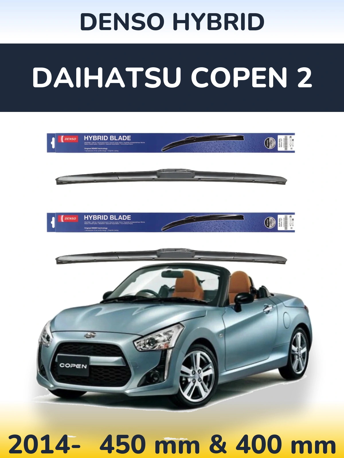 Ștergătoare Denso Hybrid pentru Daihatsu Copen 2
