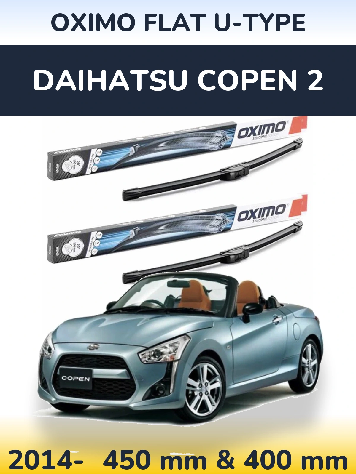 Ștergătoare Oximo Flat U-type pentru Daihatsu Copen 2