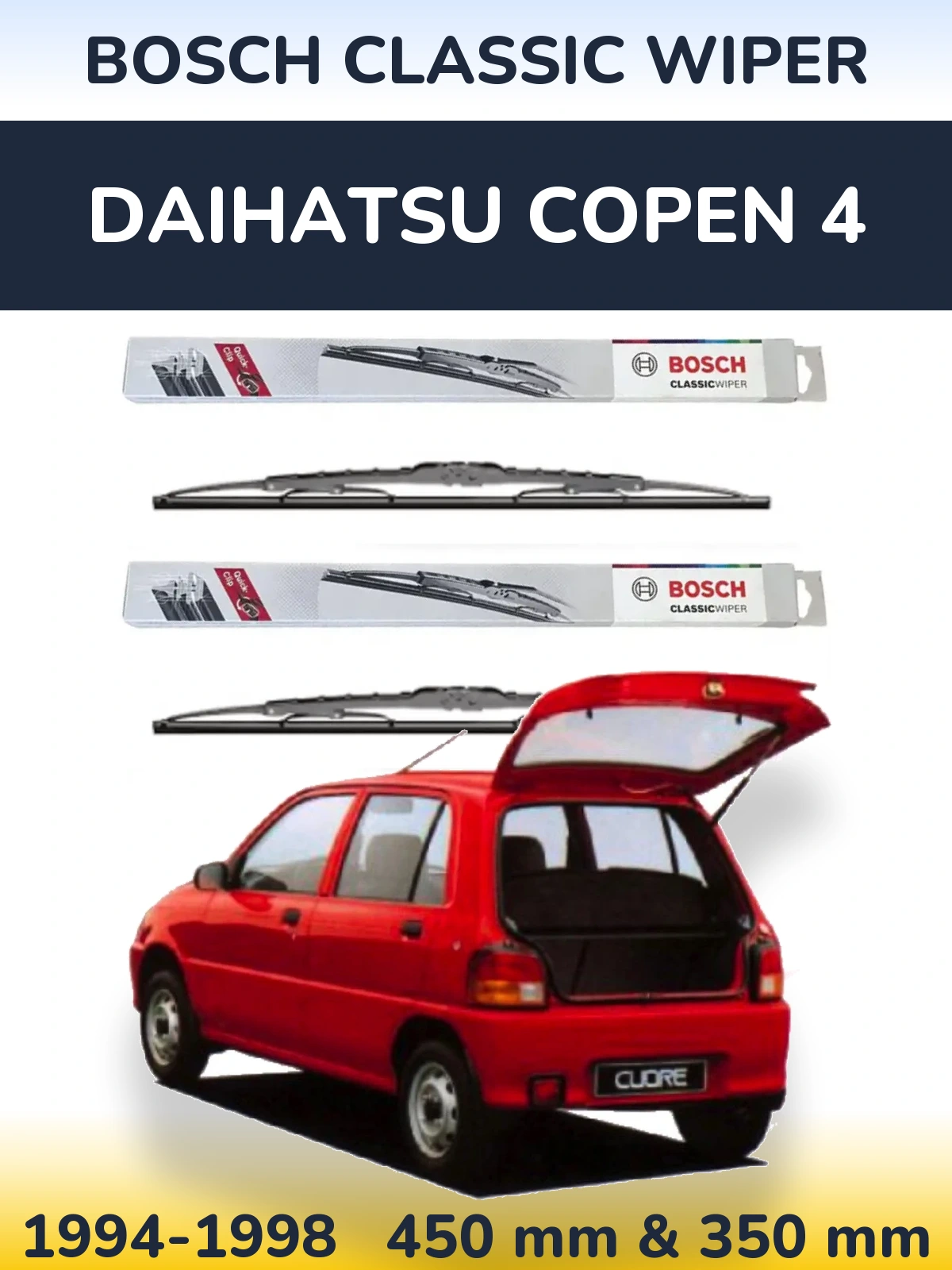 Ștergătoare BOSCH Classic Wiper pentru Daihatsu Copen 4