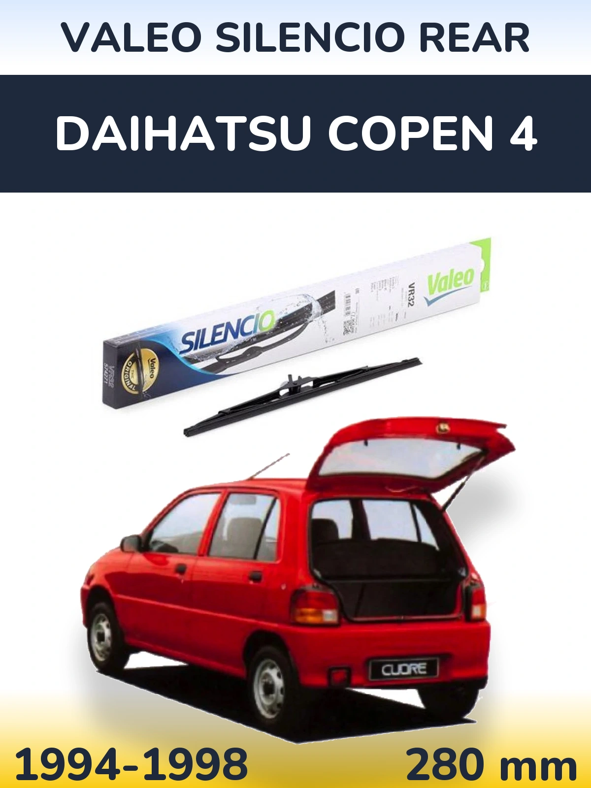 Ștergătoare Valeo Silencio Rear pentru Daihatsu Copen 4