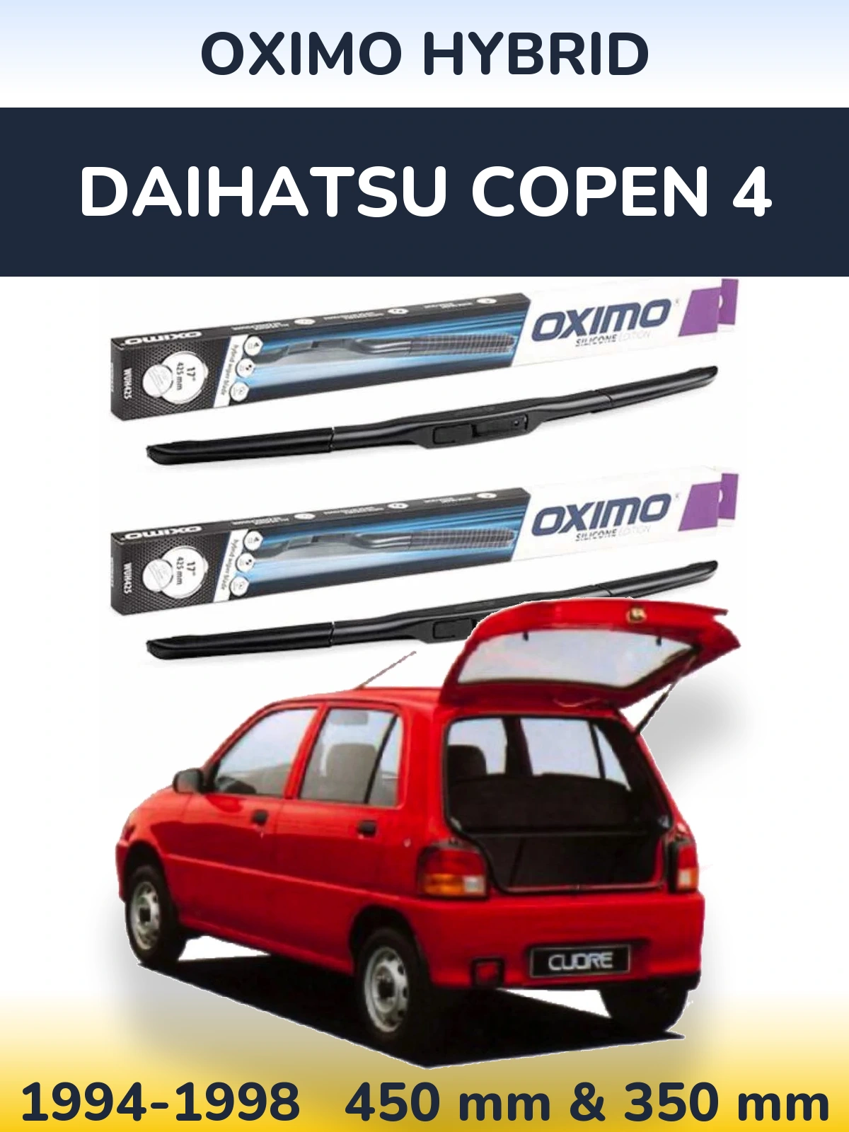 Ștergătoare Oximo Hybrid pentru Daihatsu Copen 4