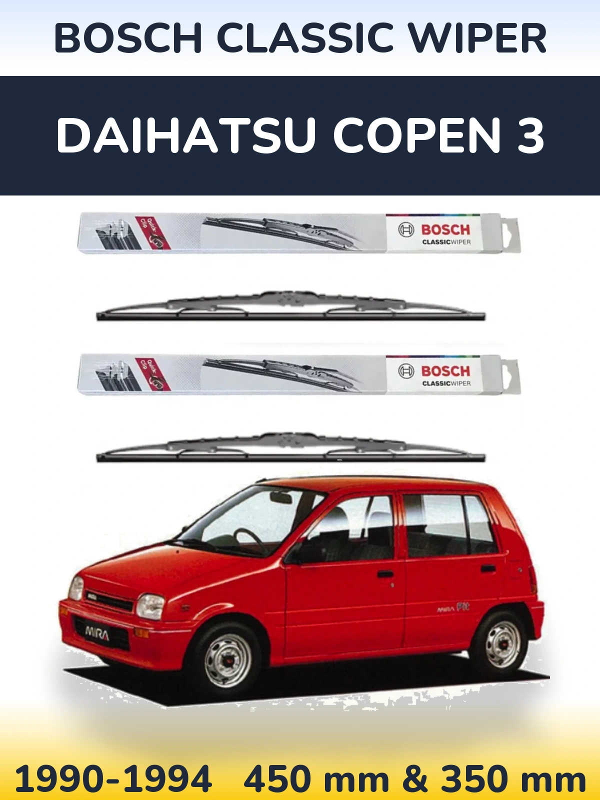 Ștergătoare BOSCH Classic Wiper pentru Daihatsu Copen 3