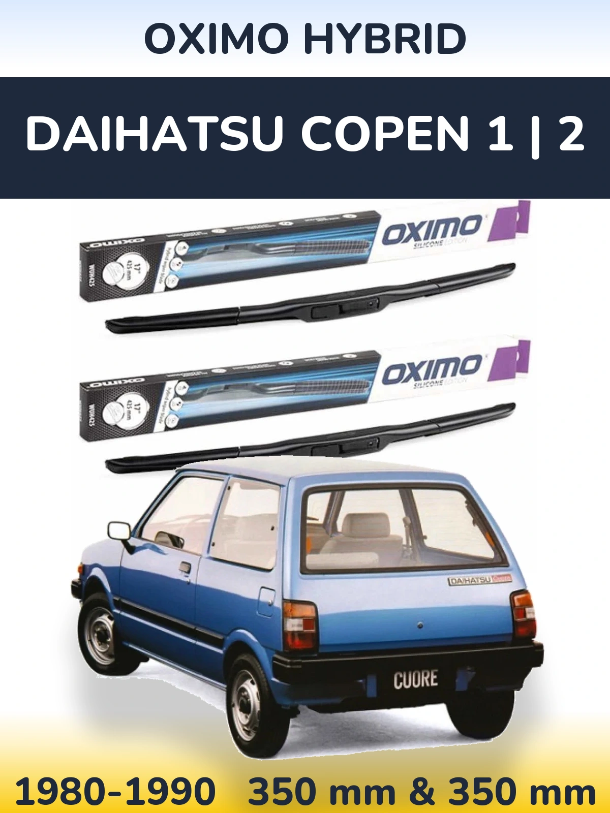 Ștergătoare Oximo Hybrid pentru Daihatsu Copen 1 | 2
