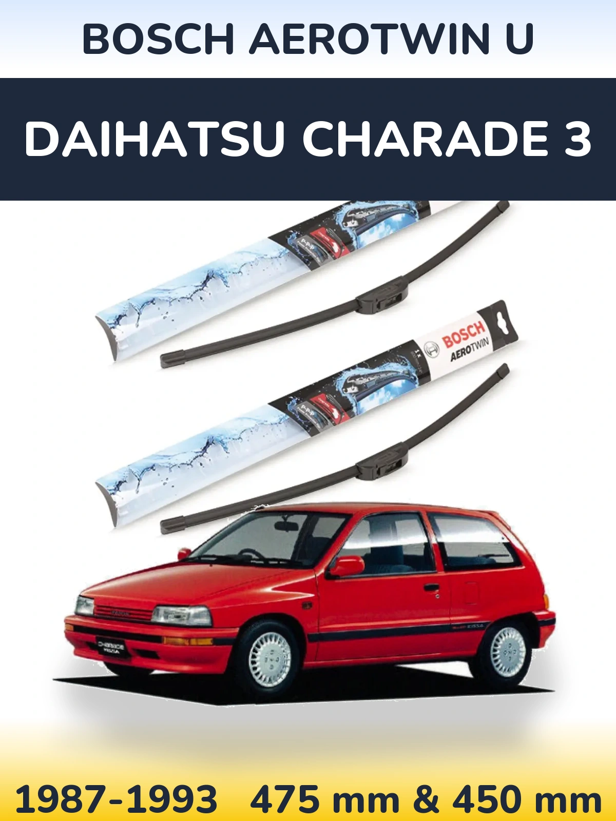 Ștergătoare BOSCH AeroTwin U pentru Daihatsu Charade 3