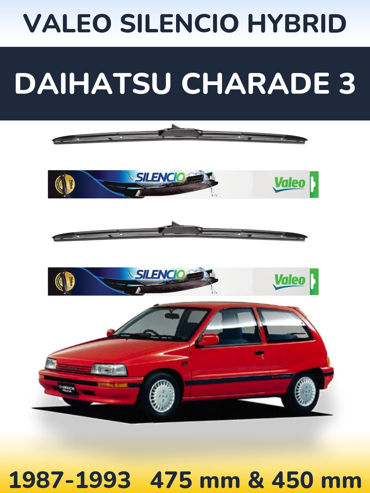 Ștergătoare Valeo Silencio Hybrid pentru Daihatsu Charade 3