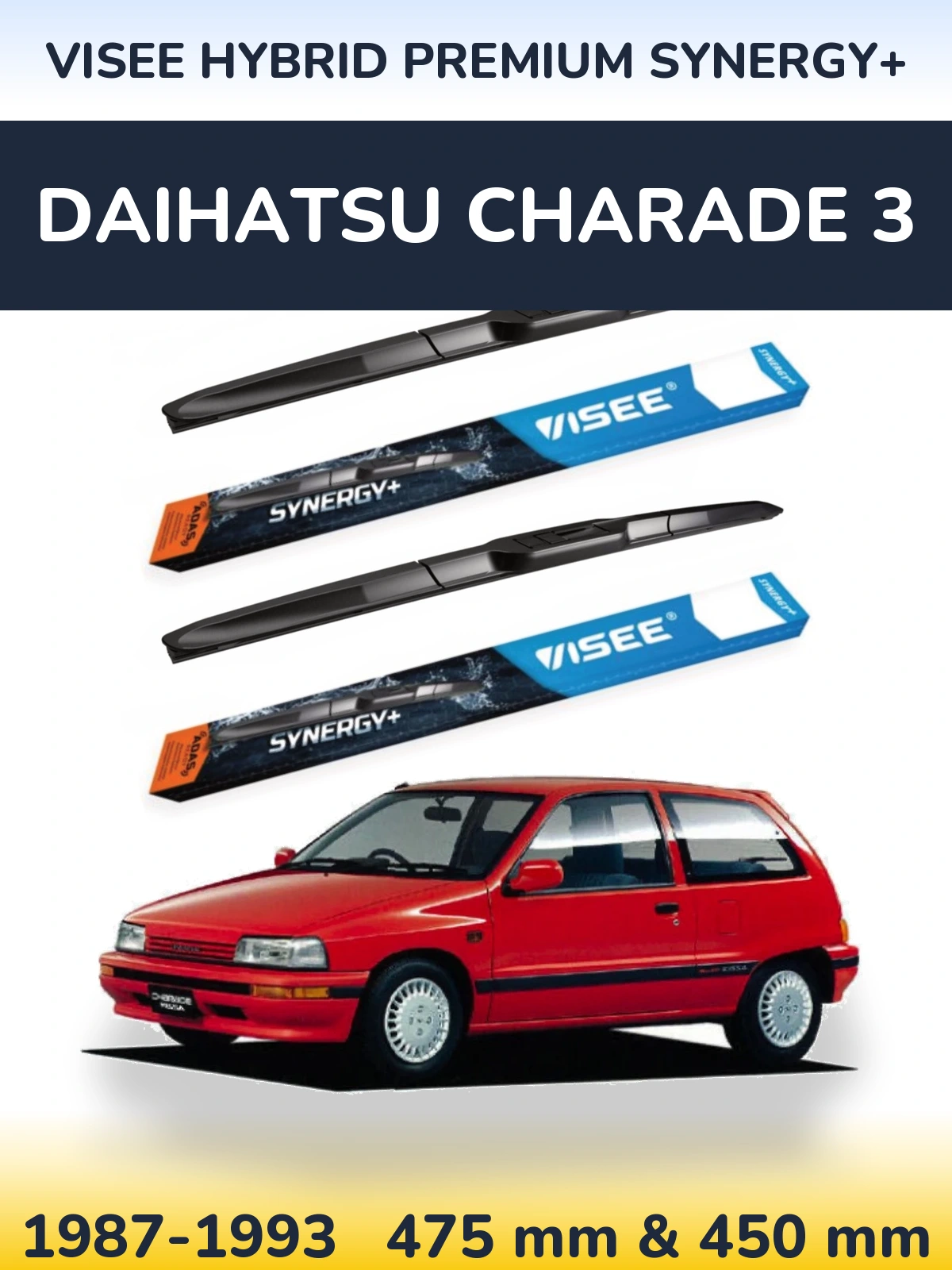 Ștergătoare VISEE HYBRID PREMIUM SYNERGY+ pentru Daihatsu Charade 3