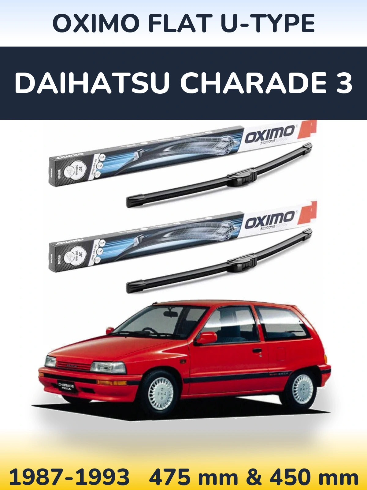 Ștergătoare Oximo Flat U-type pentru Daihatsu Charade 3