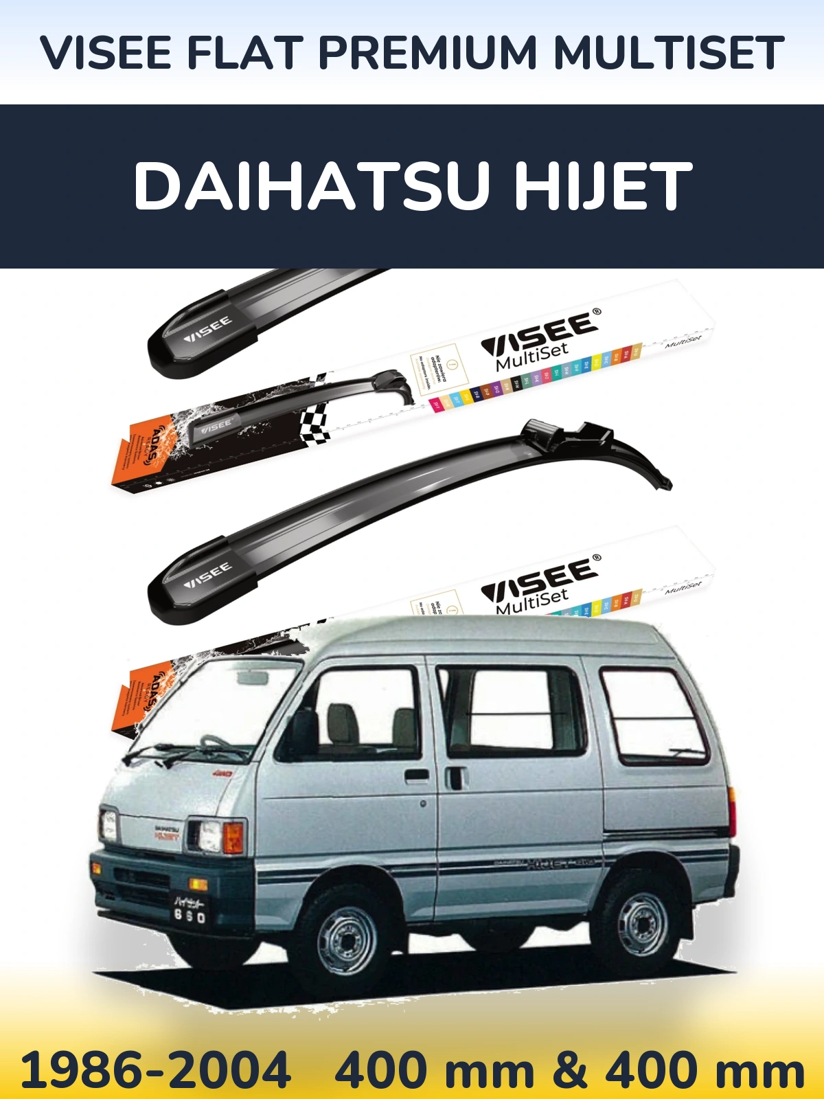 Ștergătoare VISEE FLAT PREMIUM MultiSet pentru Daihatsu HiJet