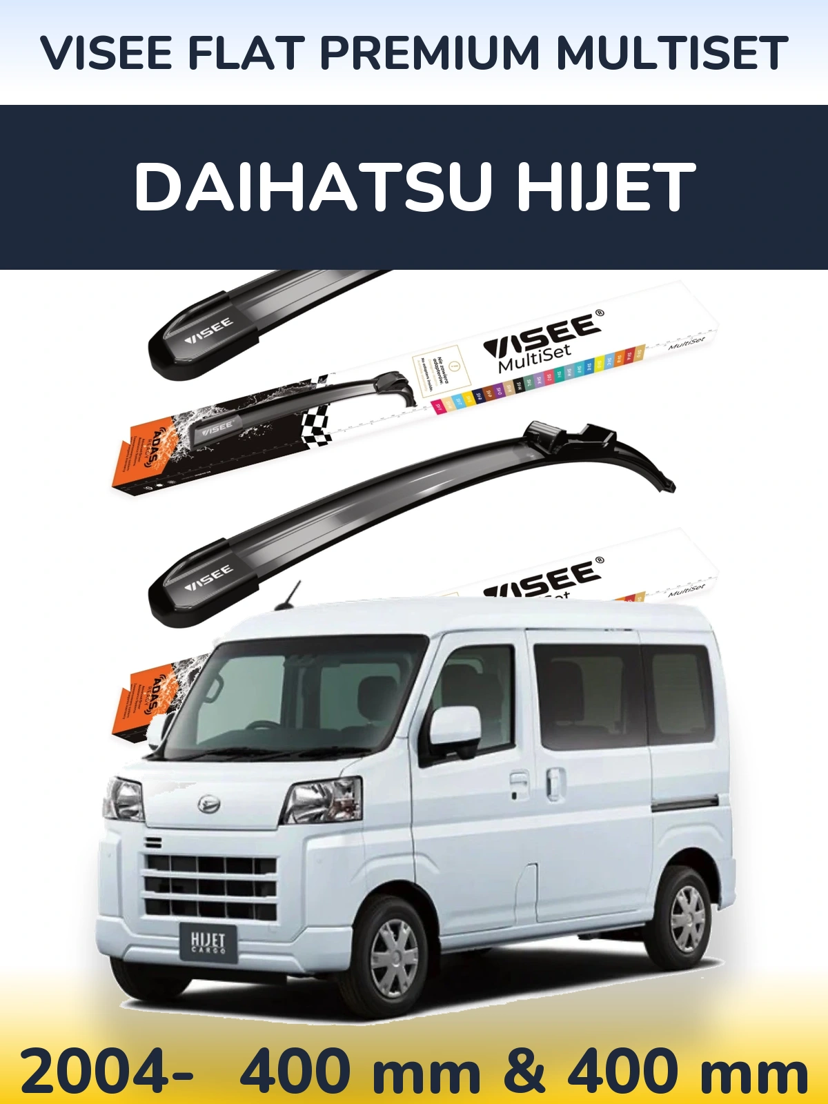 Ștergătoare VISEE FLAT PREMIUM MultiSet pentru Daihatsu HiJet