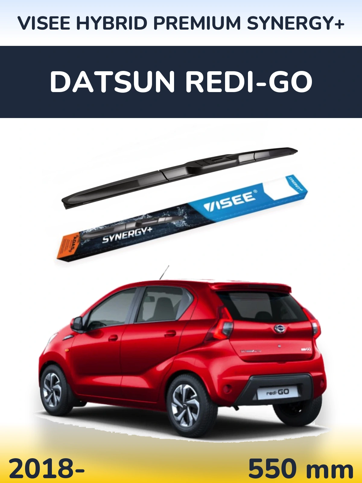 Ștergătoare VISEE HYBRID PREMIUM SYNERGY+ pentru Datsun Redi-Go