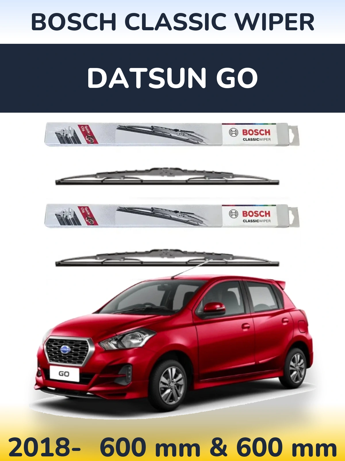 Ștergătoare BOSCH Classic Wiper pentru Datsun Go