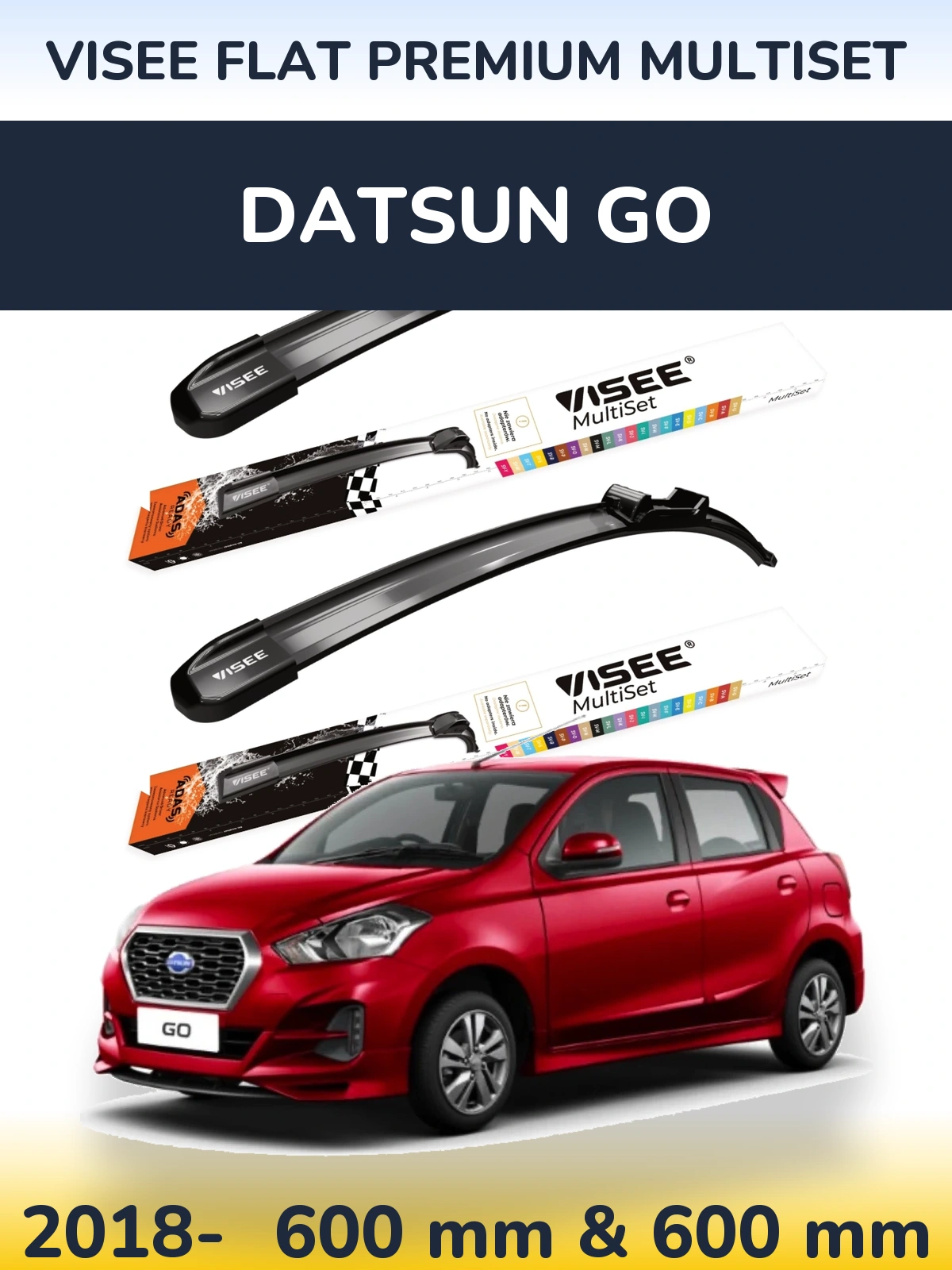 Ștergătoare VISEE FLAT PREMIUM MultiSet pentru Datsun Go