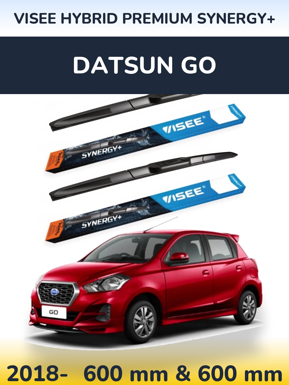 Ștergătoare VISEE HYBRID PREMIUM SYNERGY+ pentru Datsun Go