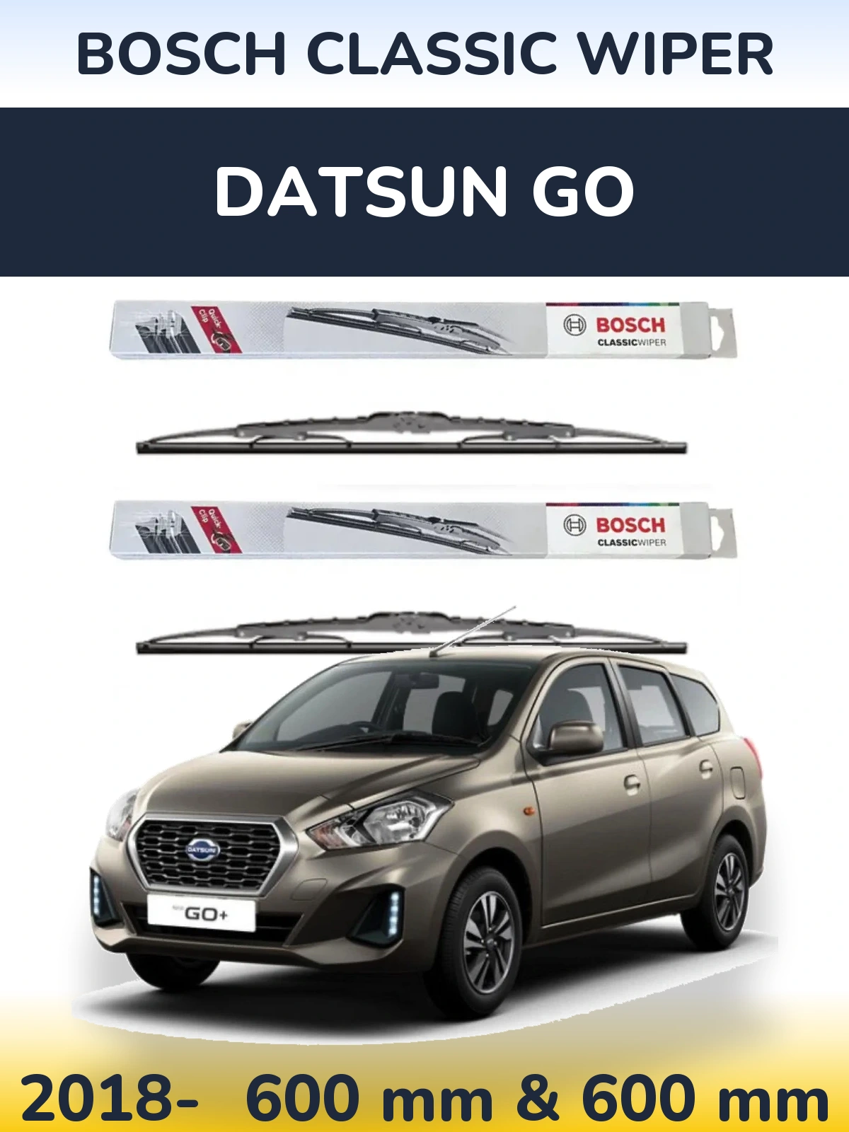 Ștergătoare BOSCH Classic Wiper pentru Datsun Go