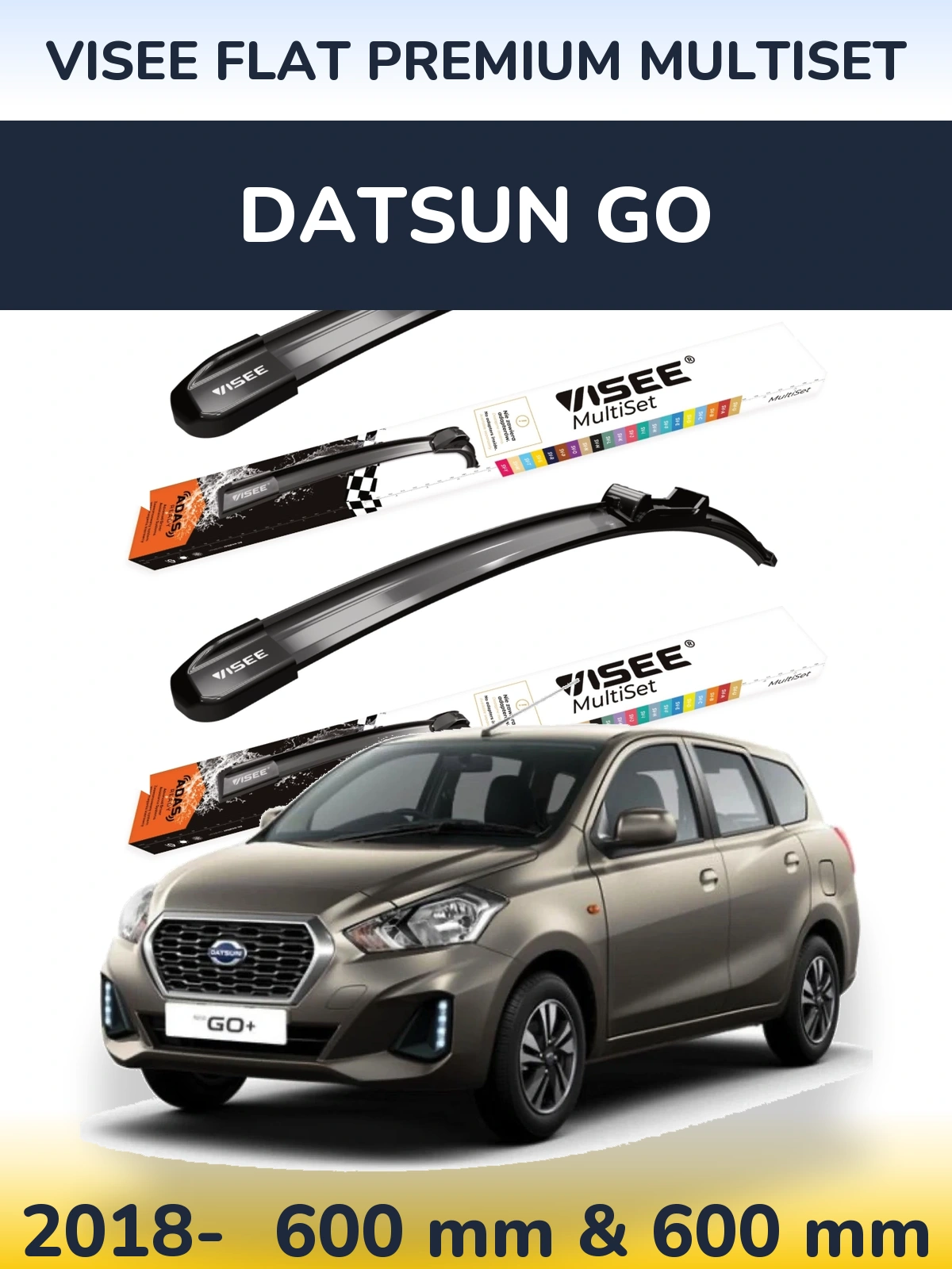 Ștergătoare VISEE FLAT PREMIUM MultiSet pentru Datsun Go