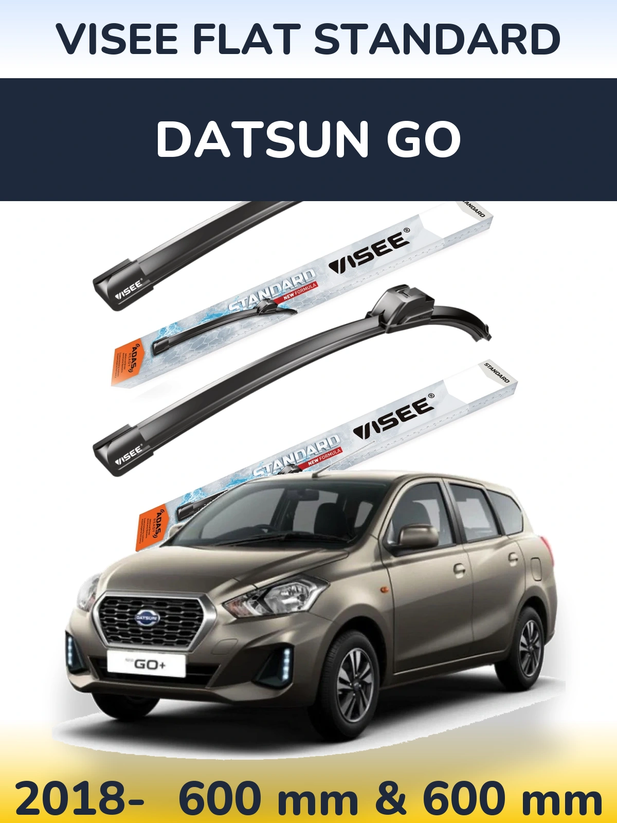 Ștergătoare VISEE FLAT STANDARD pentru Datsun Go