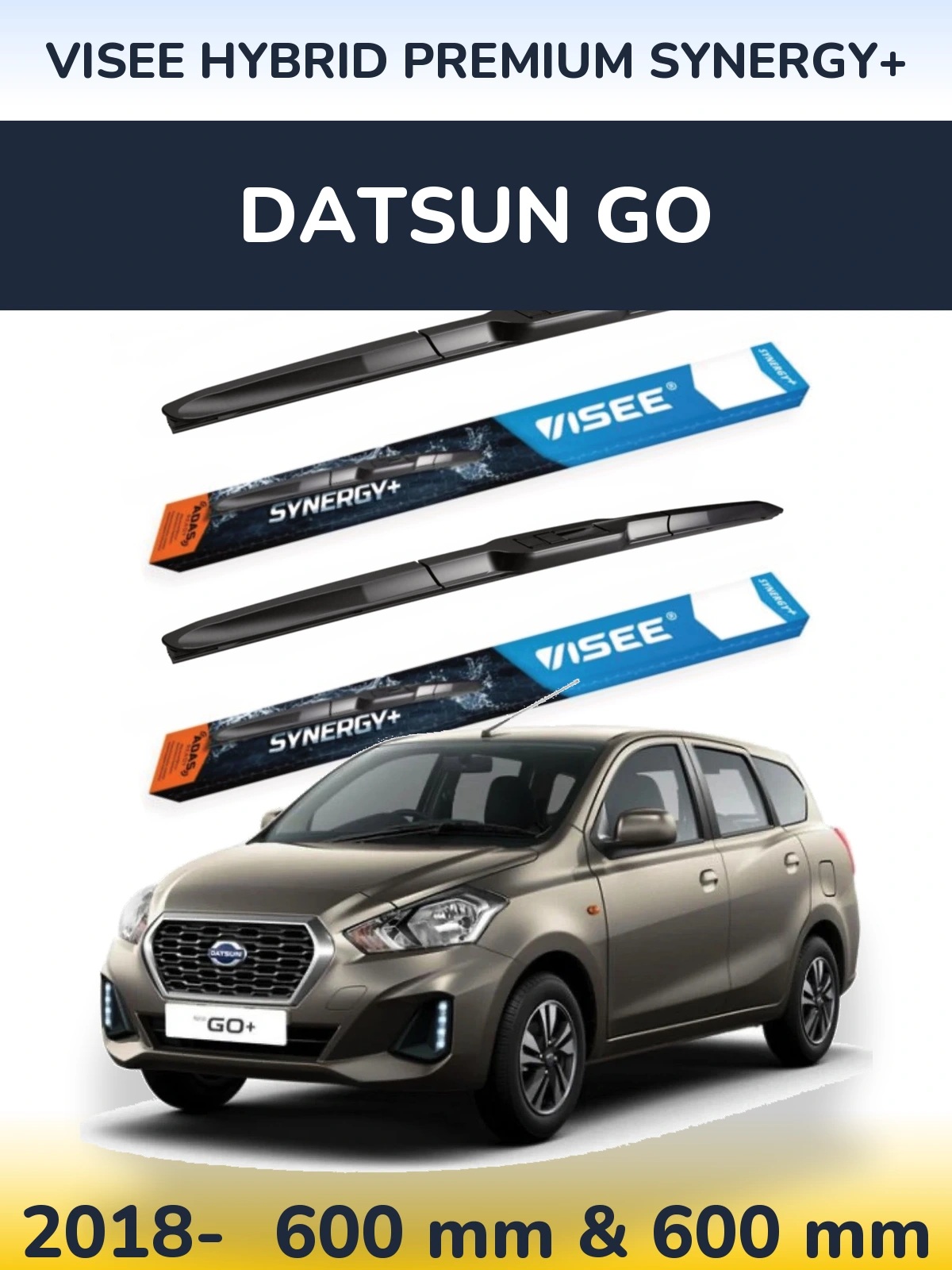 Ștergătoare VISEE HYBRID PREMIUM SYNERGY+ pentru Datsun Go