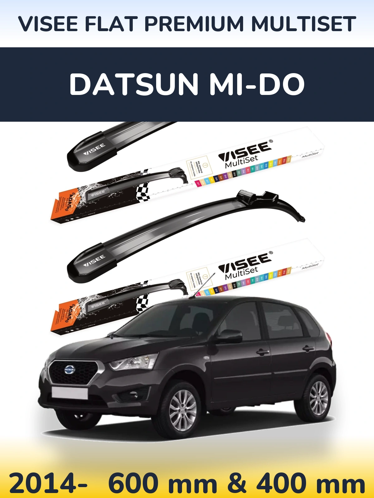 Ștergătoare VISEE FLAT PREMIUM MultiSet pentru Datsun mi-DO