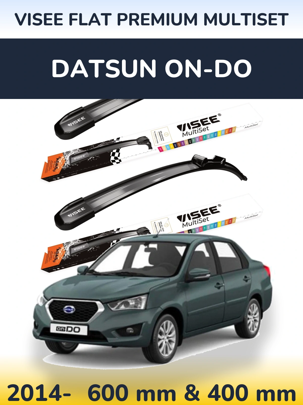 Ștergătoare VISEE FLAT PREMIUM MultiSet pentru Datsun on-DO