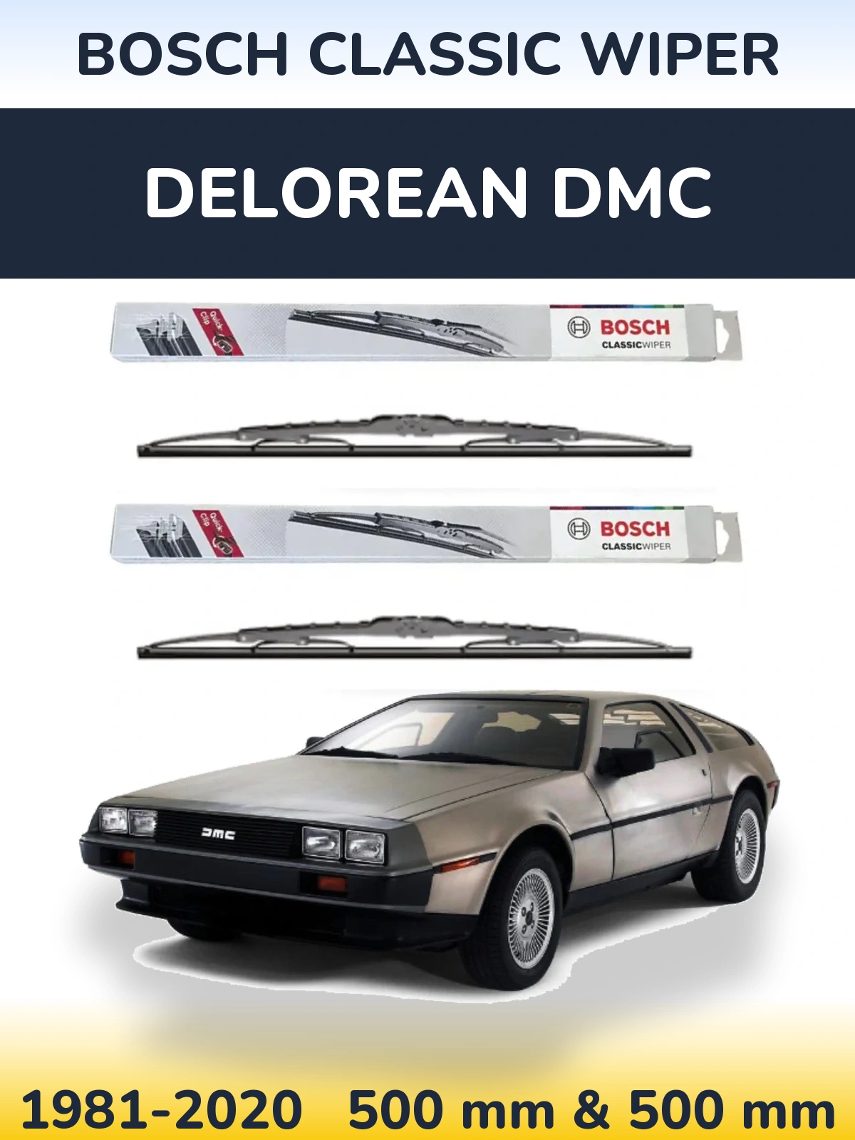 Ștergătoare BOSCH Classic Wiper pentru DeLorean DMC
