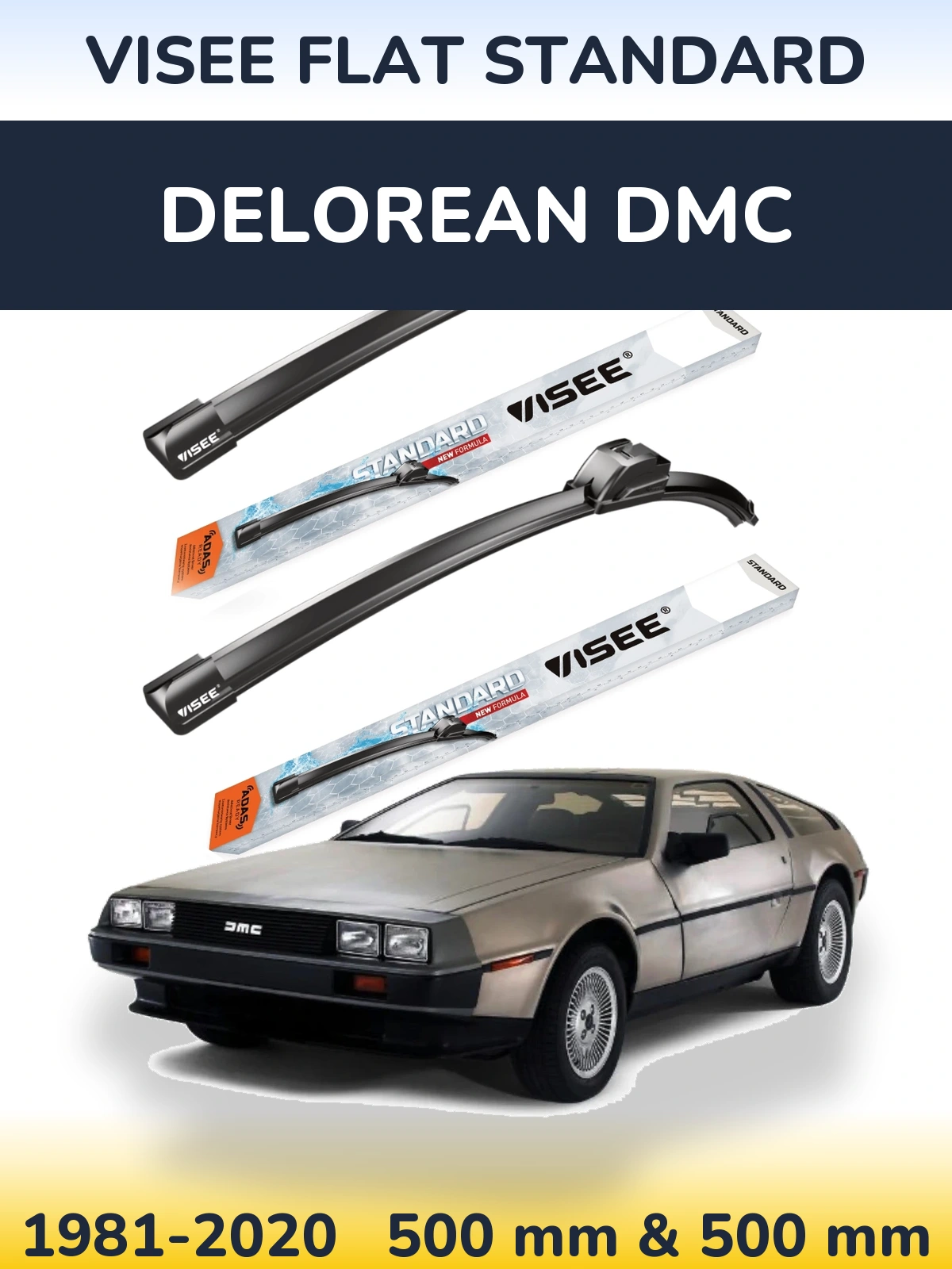 Ștergătoare VISEE FLAT STANDARD pentru DeLorean DMC
