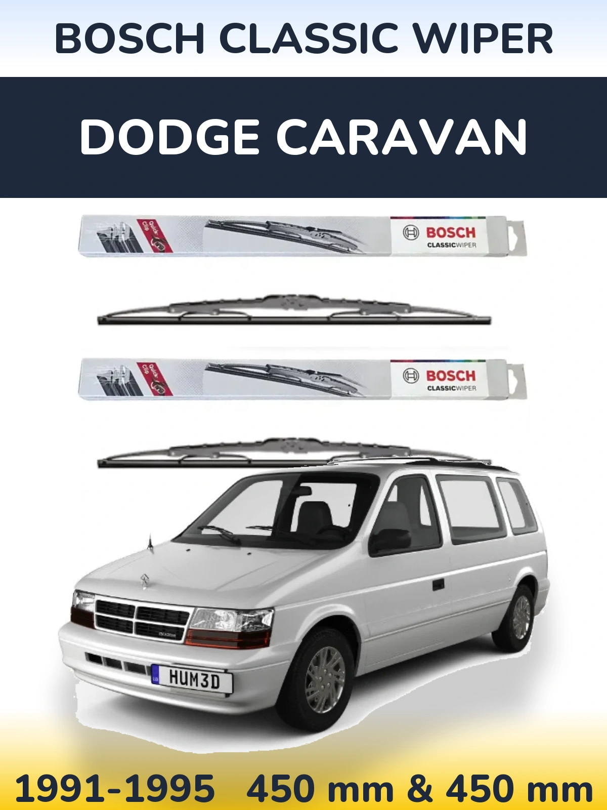 Ștergătoare BOSCH Classic Wiper pentru Dodge Caravan