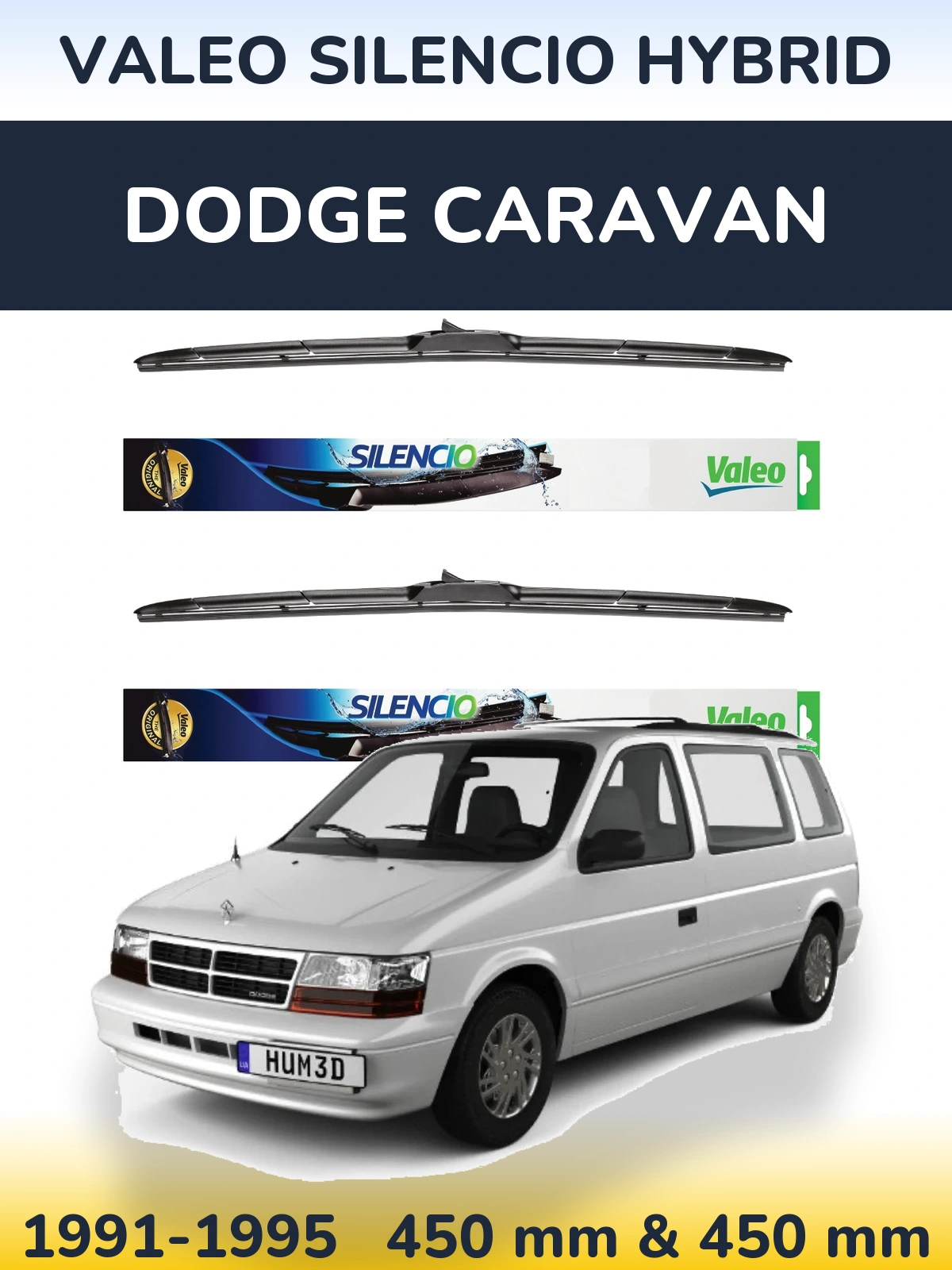 Ștergătoare Valeo Silencio Hybrid pentru Dodge Caravan