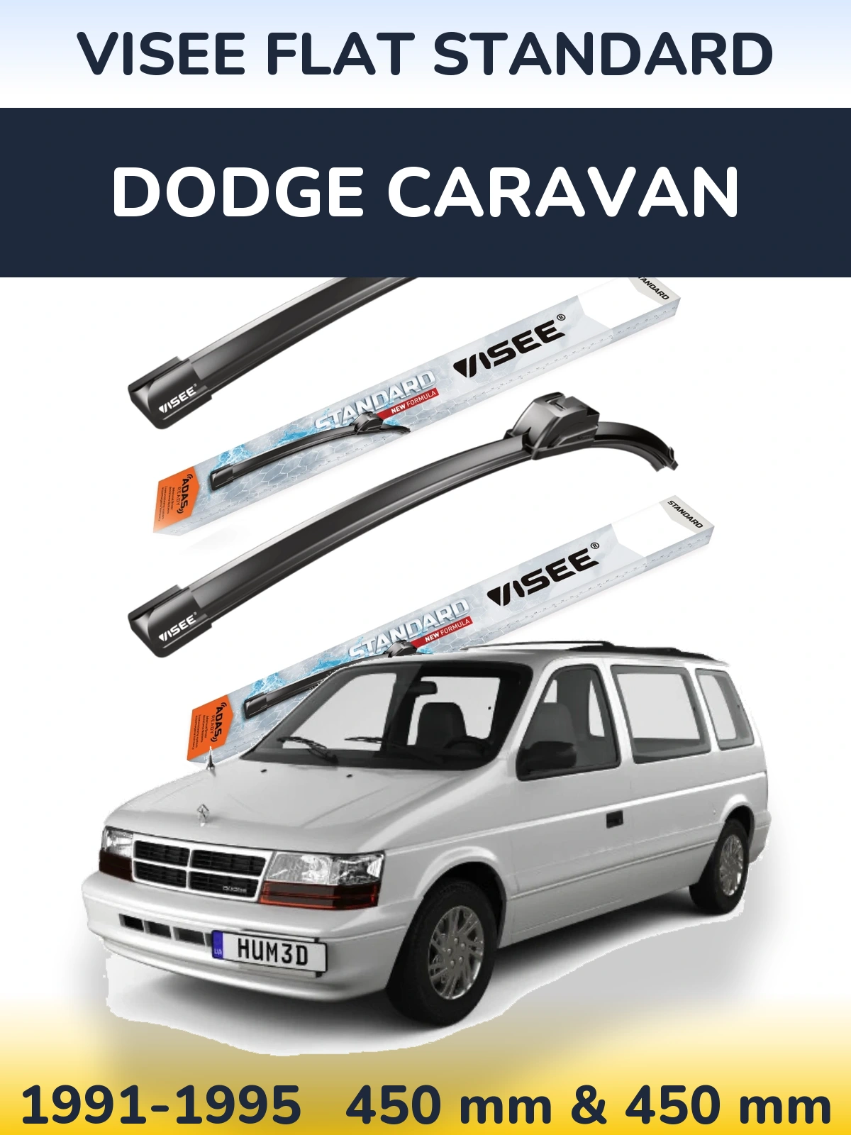 Ștergătoare VISEE FLAT STANDARD pentru Dodge Caravan