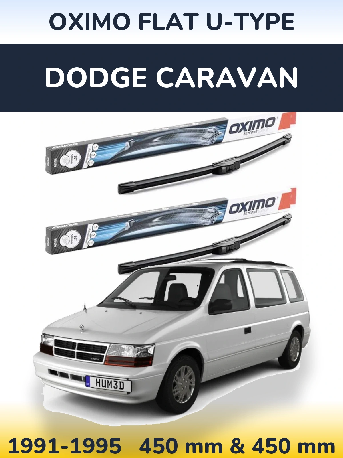 Ștergătoare Oximo Flat U-type pentru Dodge Caravan
