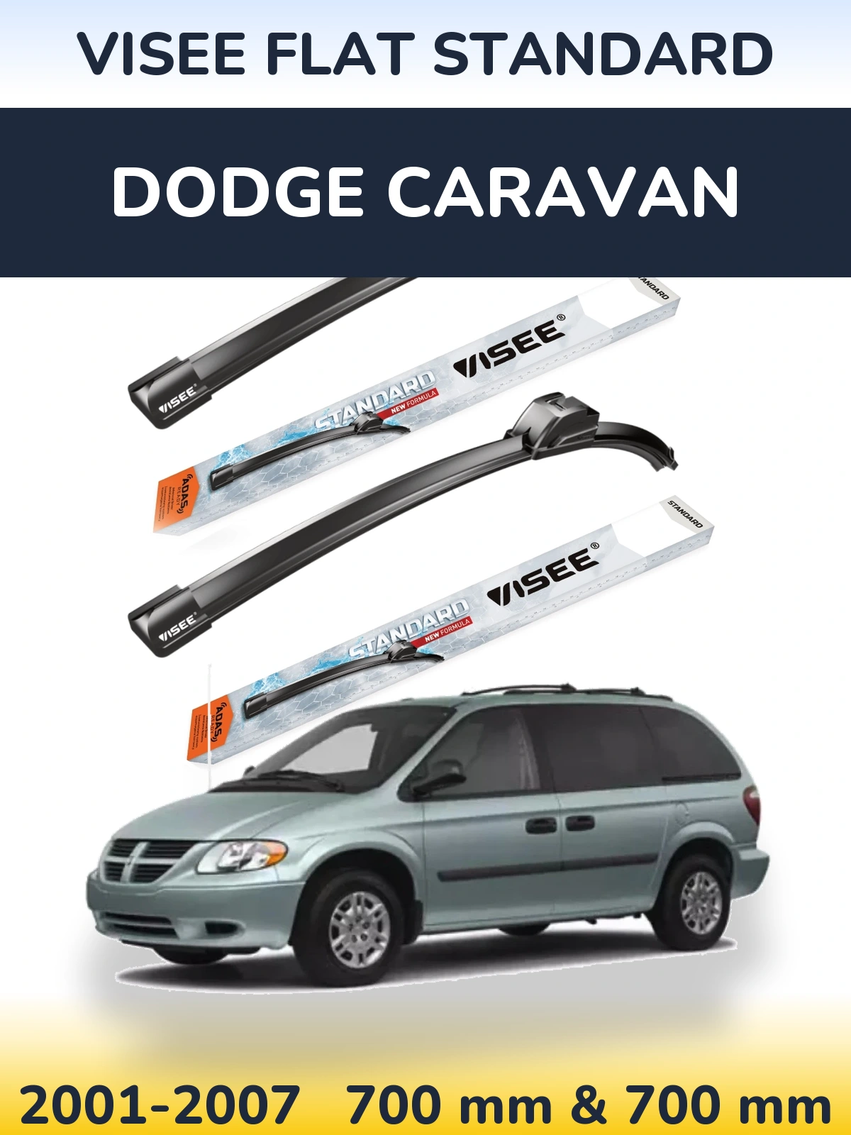 Ștergătoare VISEE FLAT STANDARD pentru Dodge Caravan