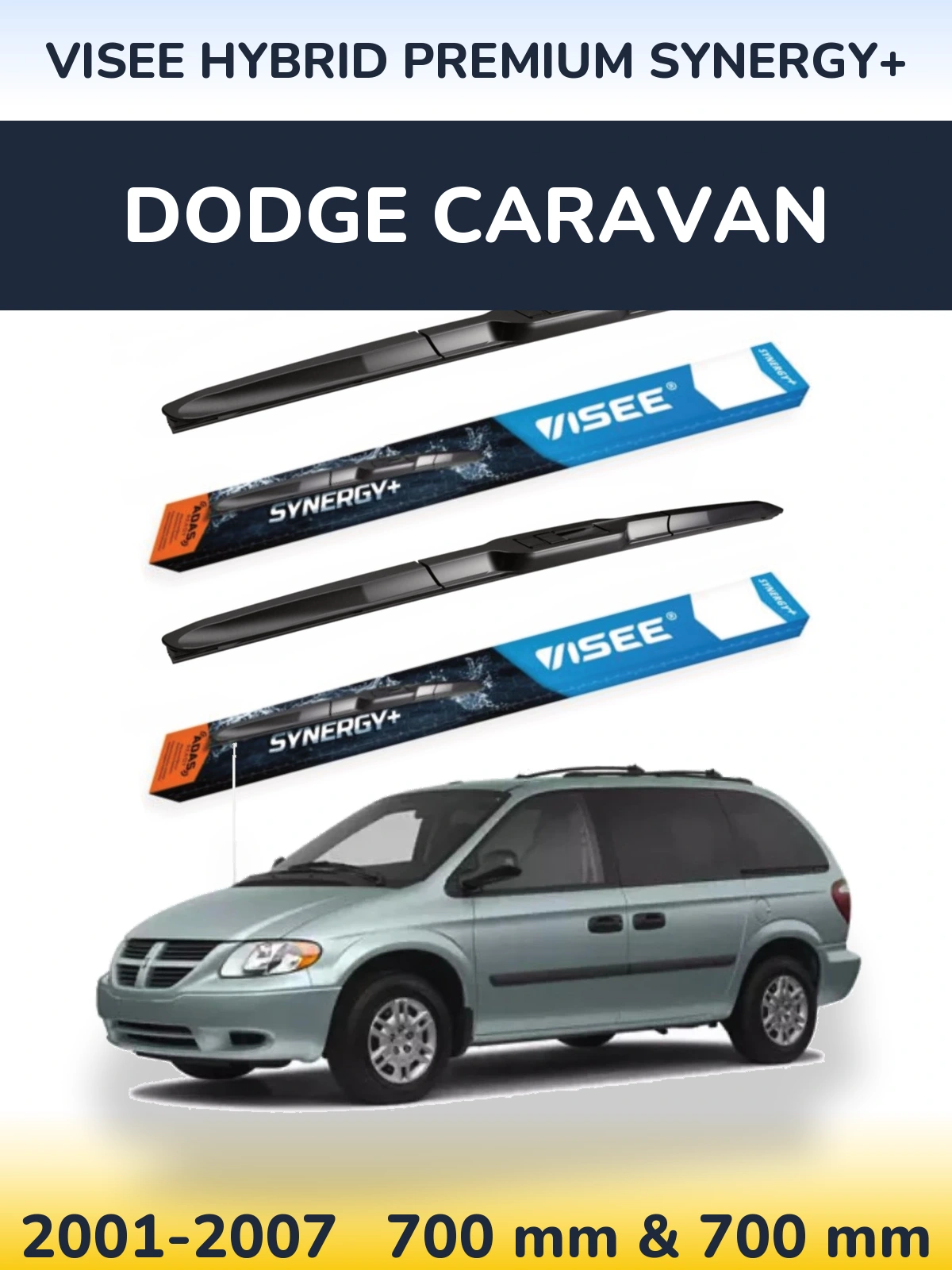 Ștergătoare VISEE HYBRID PREMIUM SYNERGY+ pentru Dodge Caravan